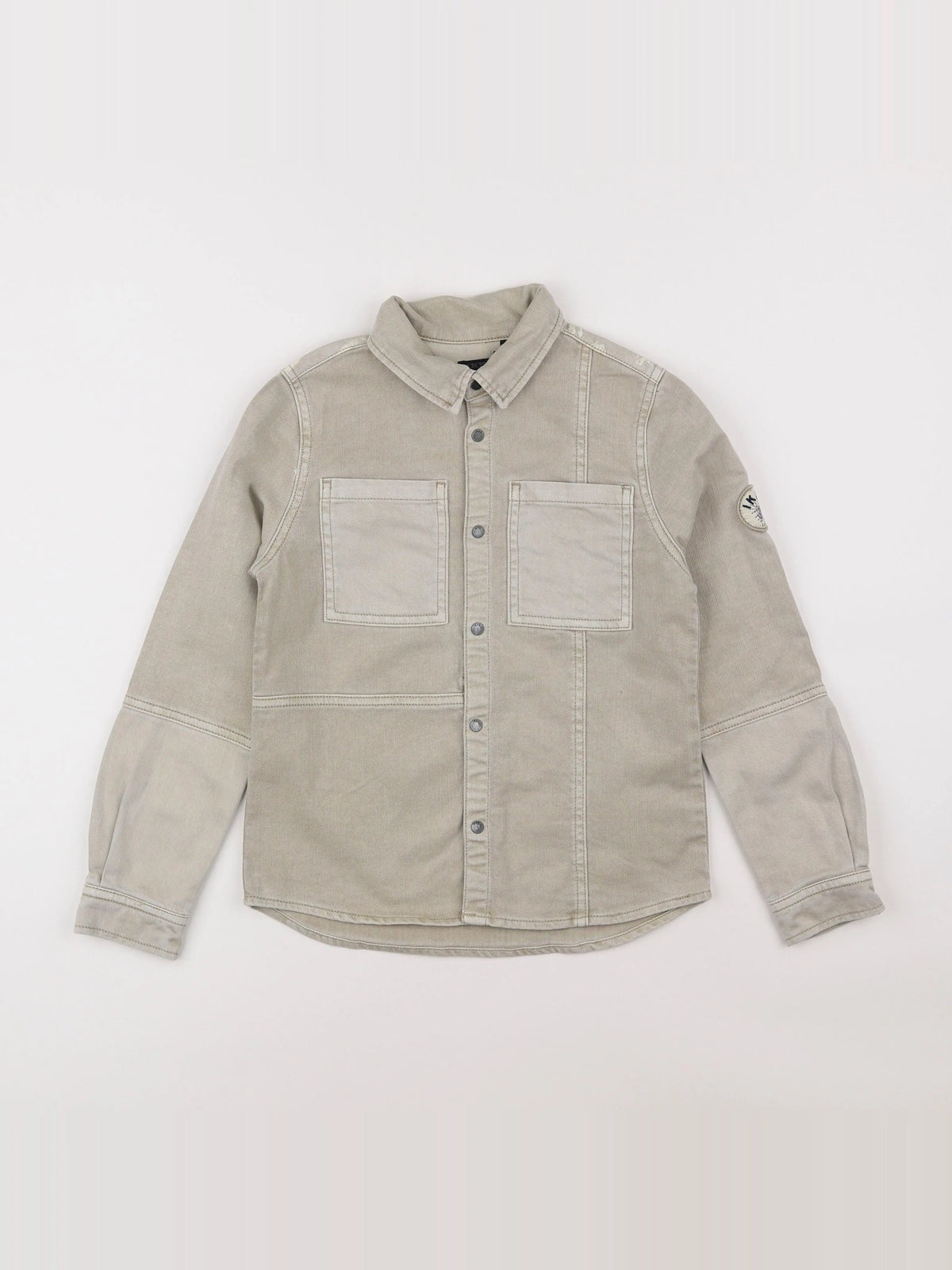 IKKS - chemise imprimé au dos beige - 8 ans