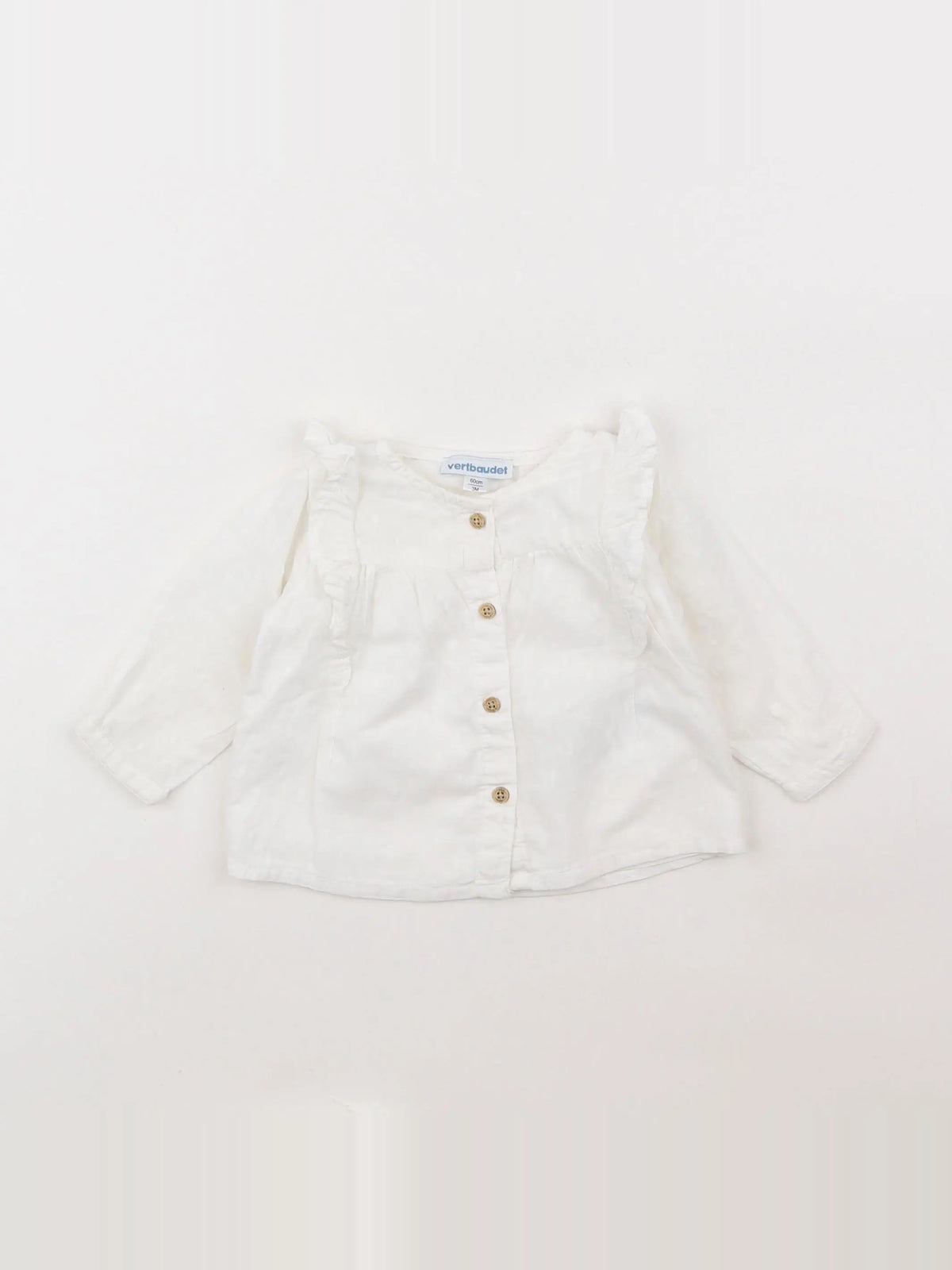 Vertbaudet - blouse blanc - 3 mois