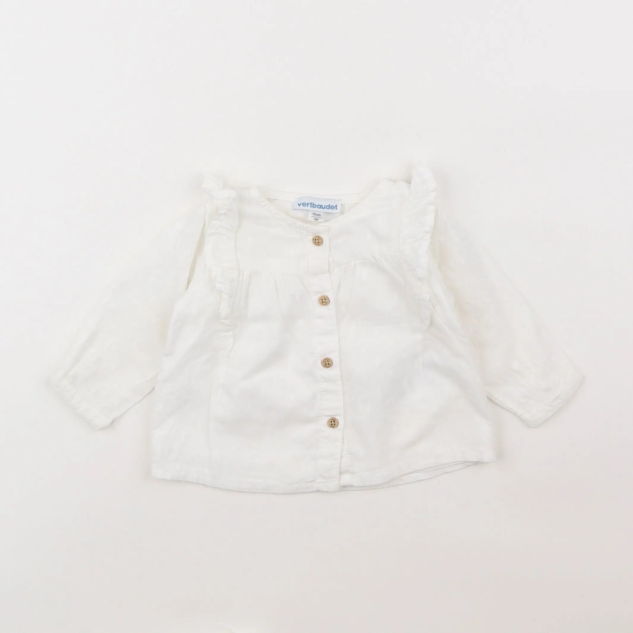Vertbaudet - blouse blanc - 3 mois