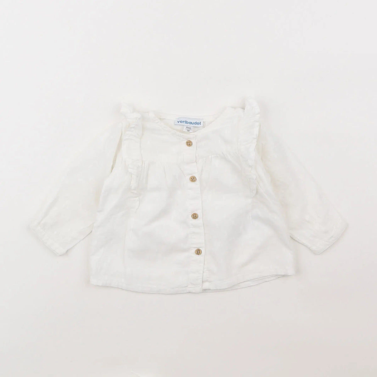 Vertbaudet - blouse blanc - 3 mois