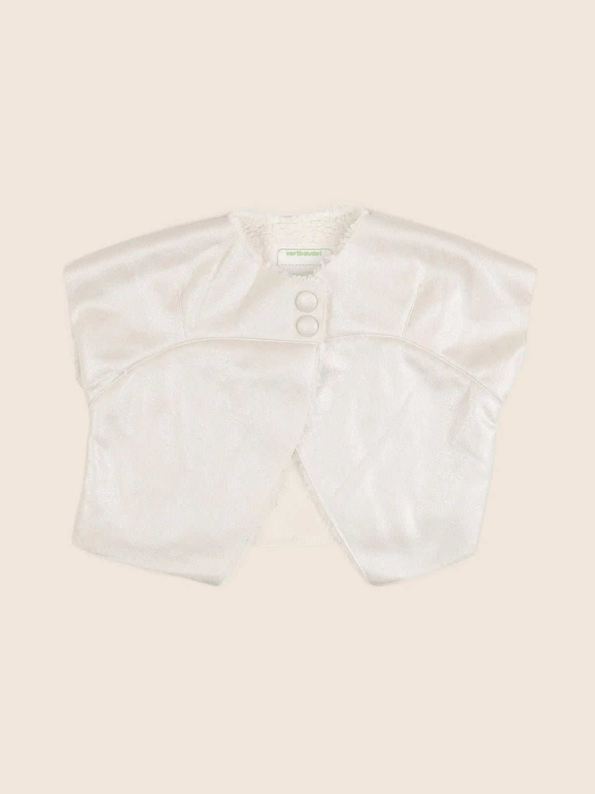 Vertbaudet - gilet beige, or - 8 ans