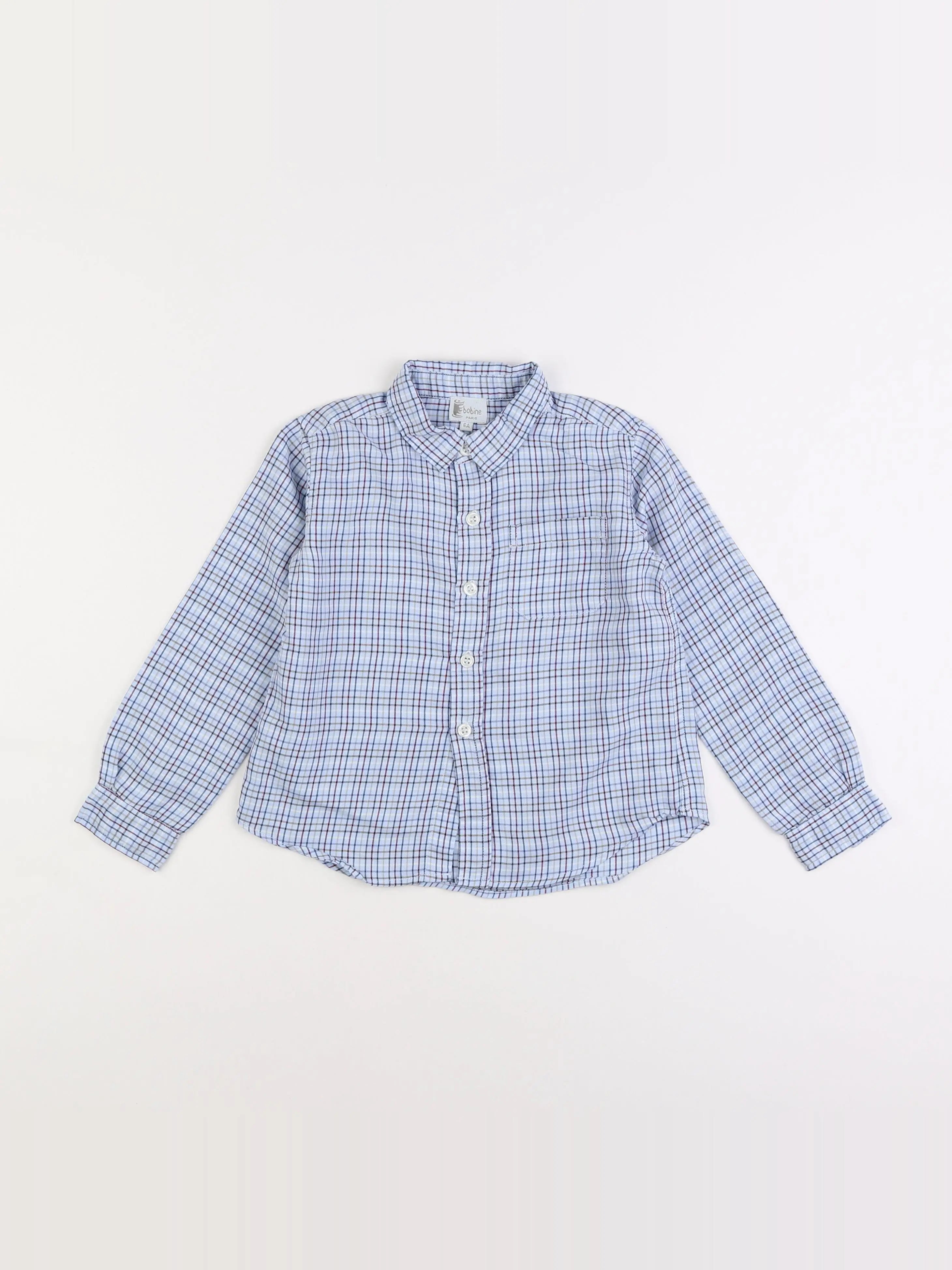 Bobine - chemise bleu - 6 ans