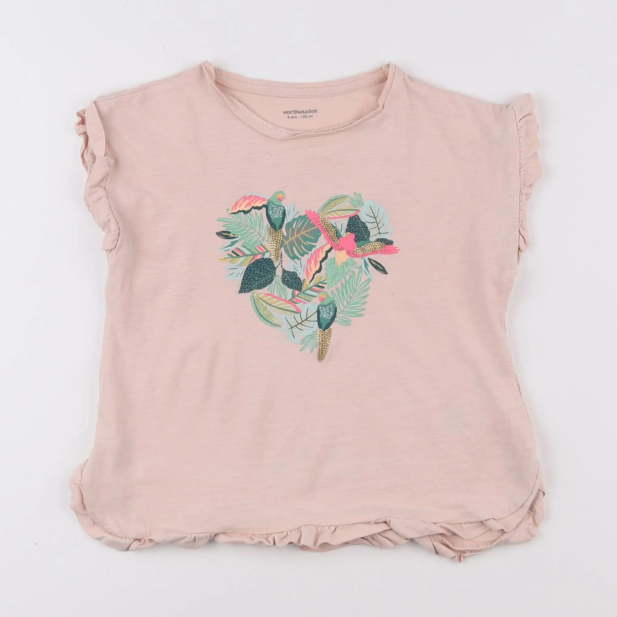 Vertbaudet - tee-shirt rose - 8 ans
