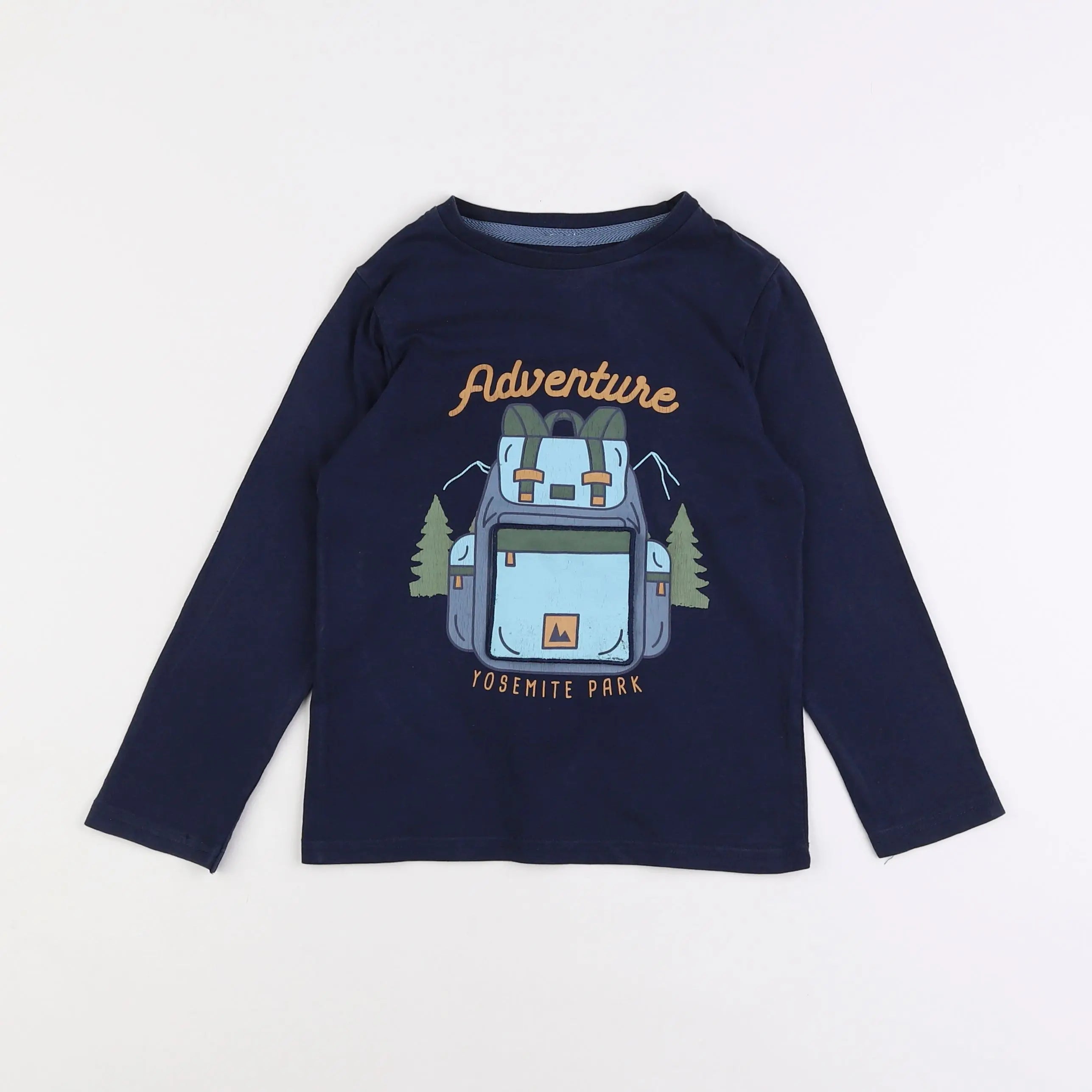 Vertbaudet - tee-shirt bleu - 6 ans