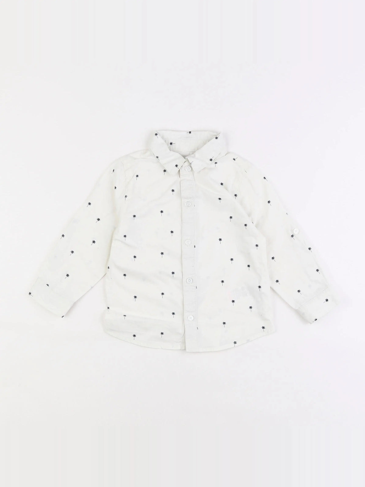 H&M - chemise blanc, bleu - 2 ans