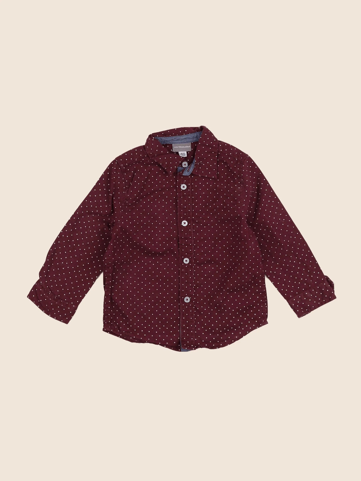 Vertbaudet - chemise rouge - 2 ans