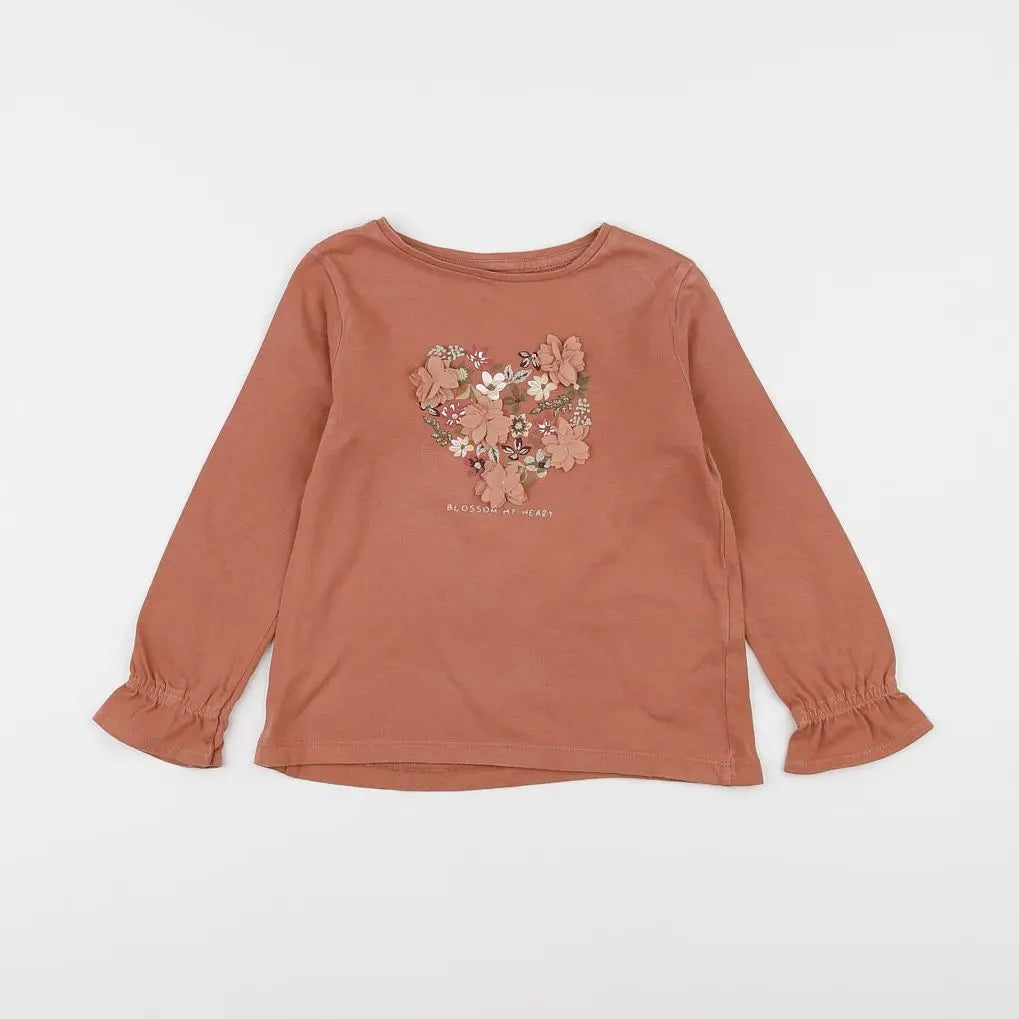Vertbaudet - tee-shirt marron - 4 ans
