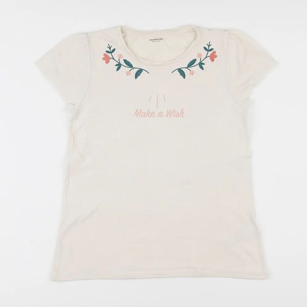 Vertbaudet - tee-shirt beige - 12 ans