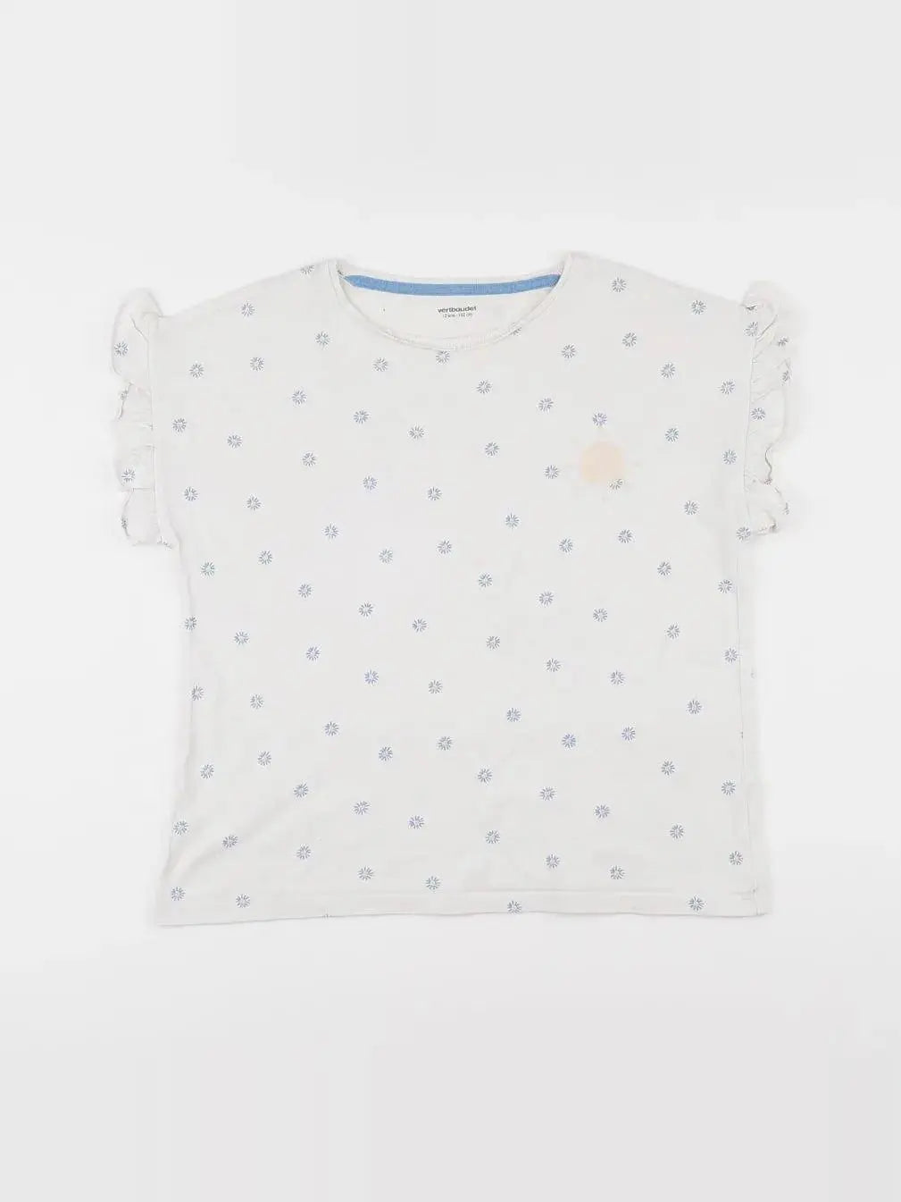 Vertbaudet - tee-shirt blanc, bleu - 12 ans
