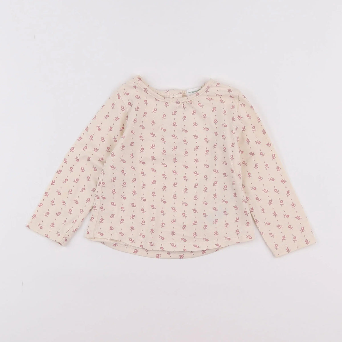 Vertbaudet - tee-shirt beige - 12 mois