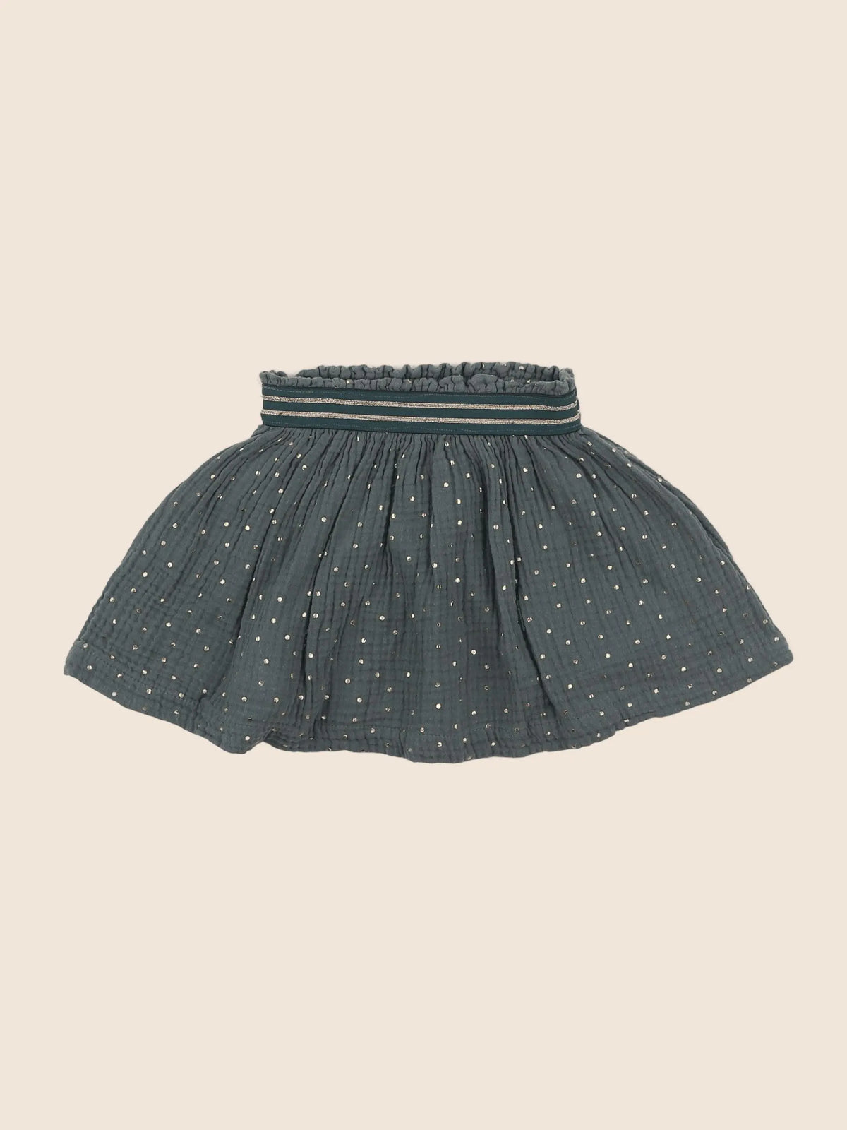 Vertbaudet - jupe vert, or - 2 ans