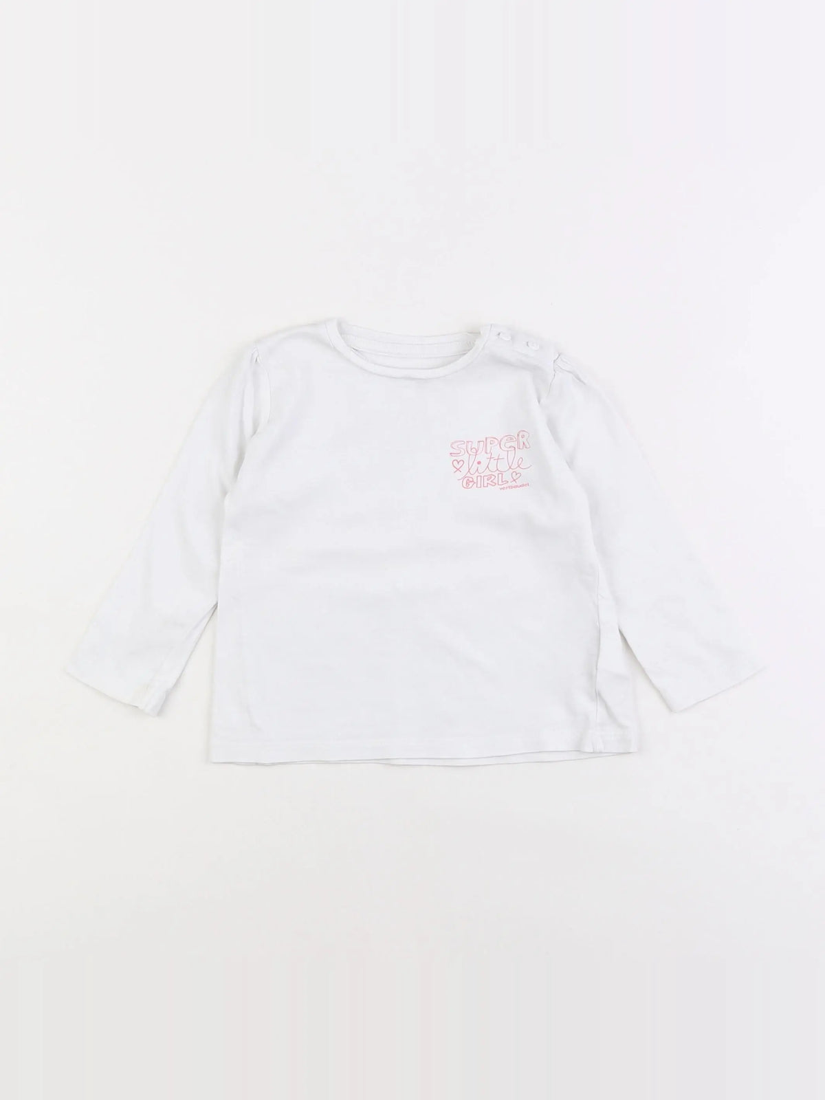 Vertbaudet - tee-shirt blanc - 12 mois
