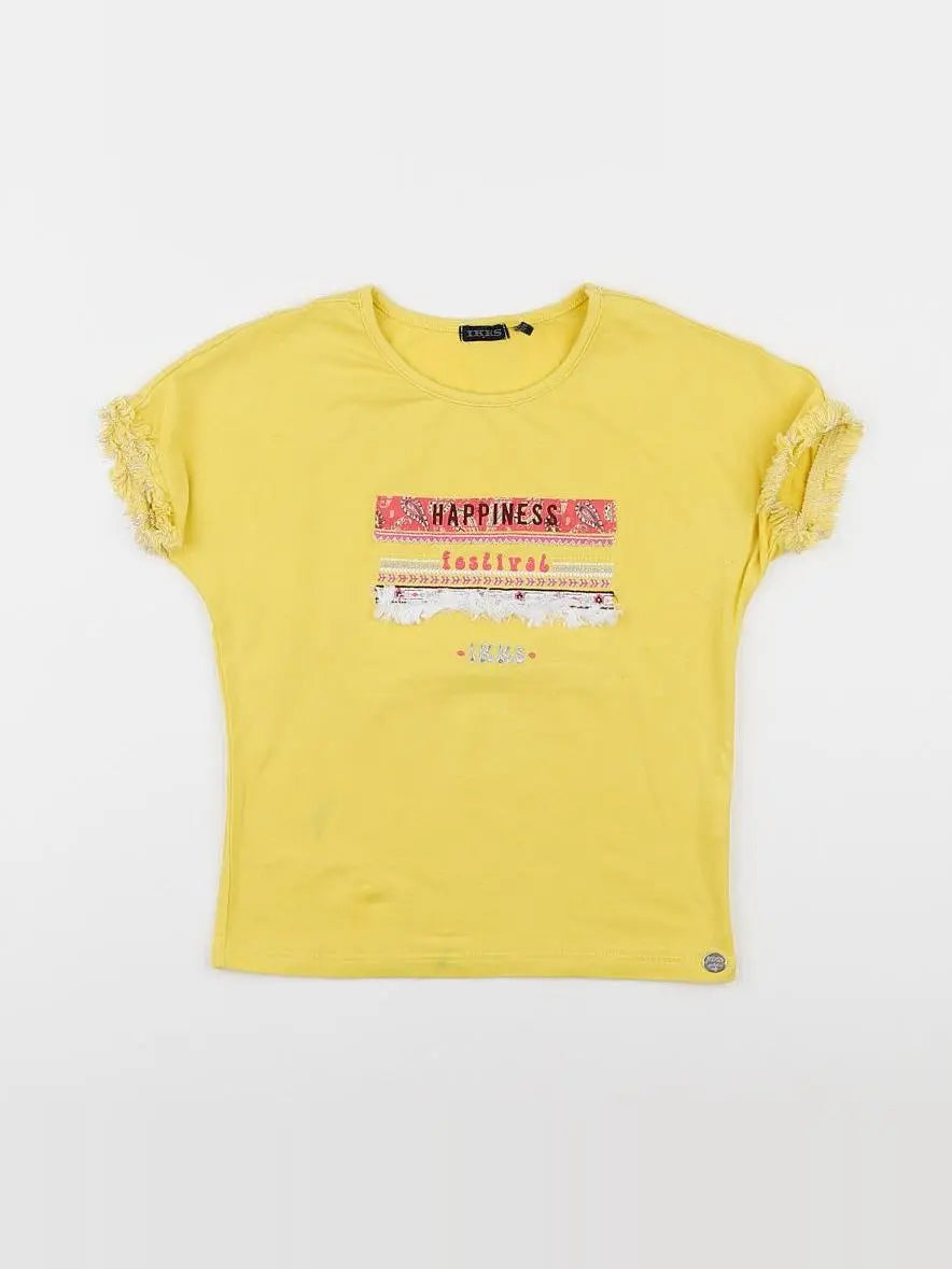 IKKS - tee-shirt jaune - 8 ans