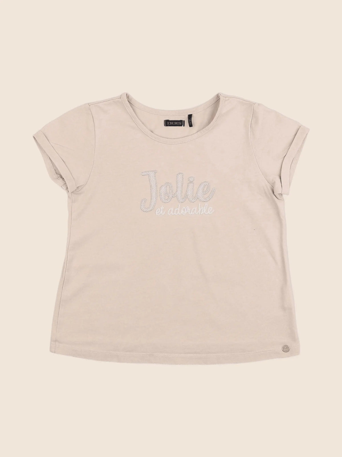 IKKS - tee-shirt beige - 8 ans