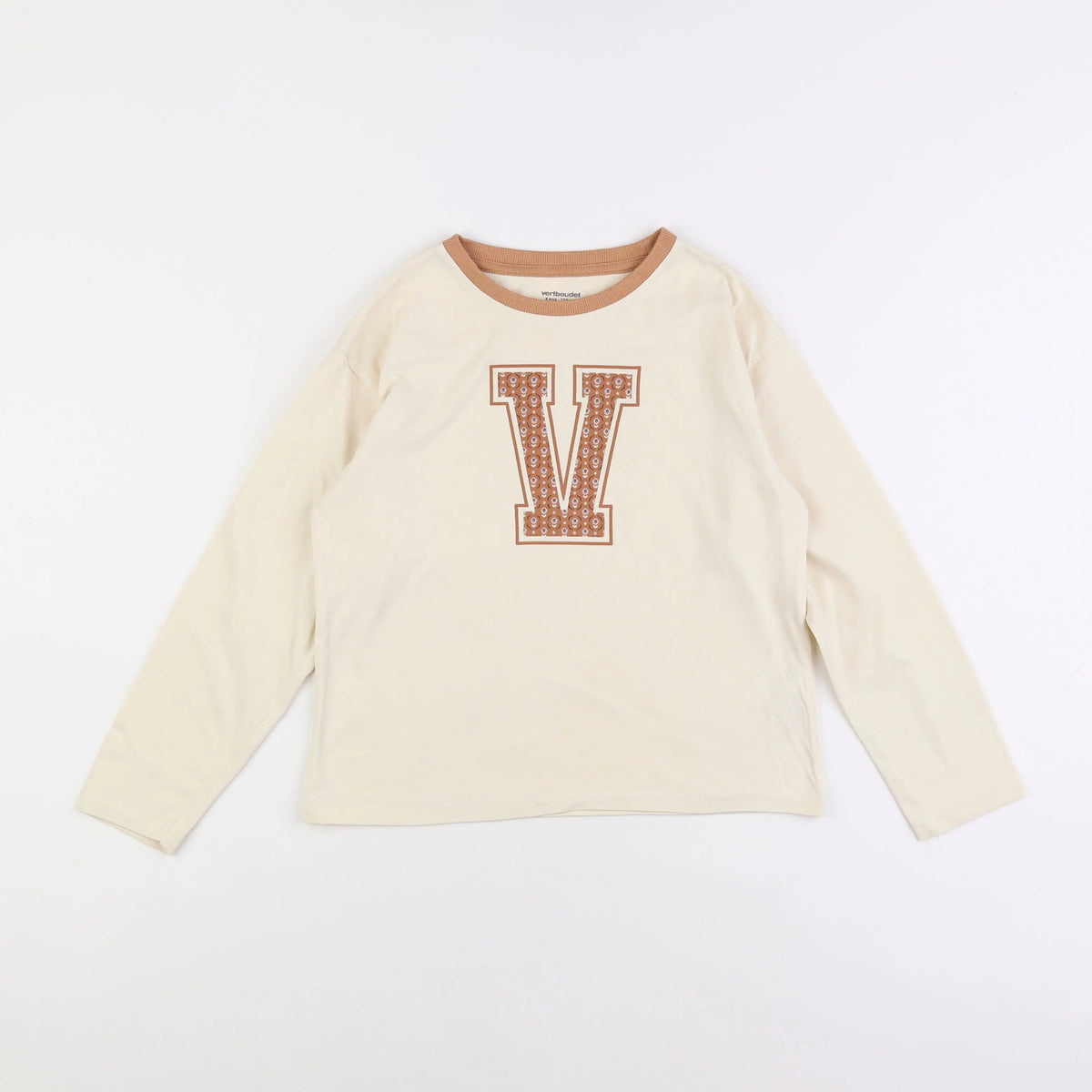 Vertbaudet - tee-shirt marron - 8 ans