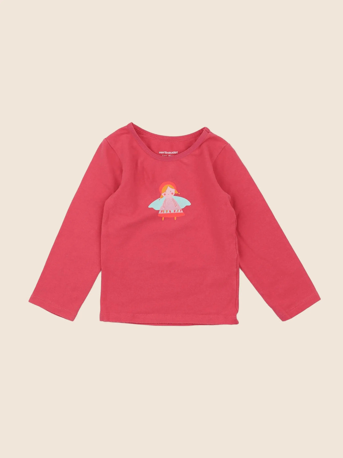 Vertbaudet - tee-shirt rose - 2 ans