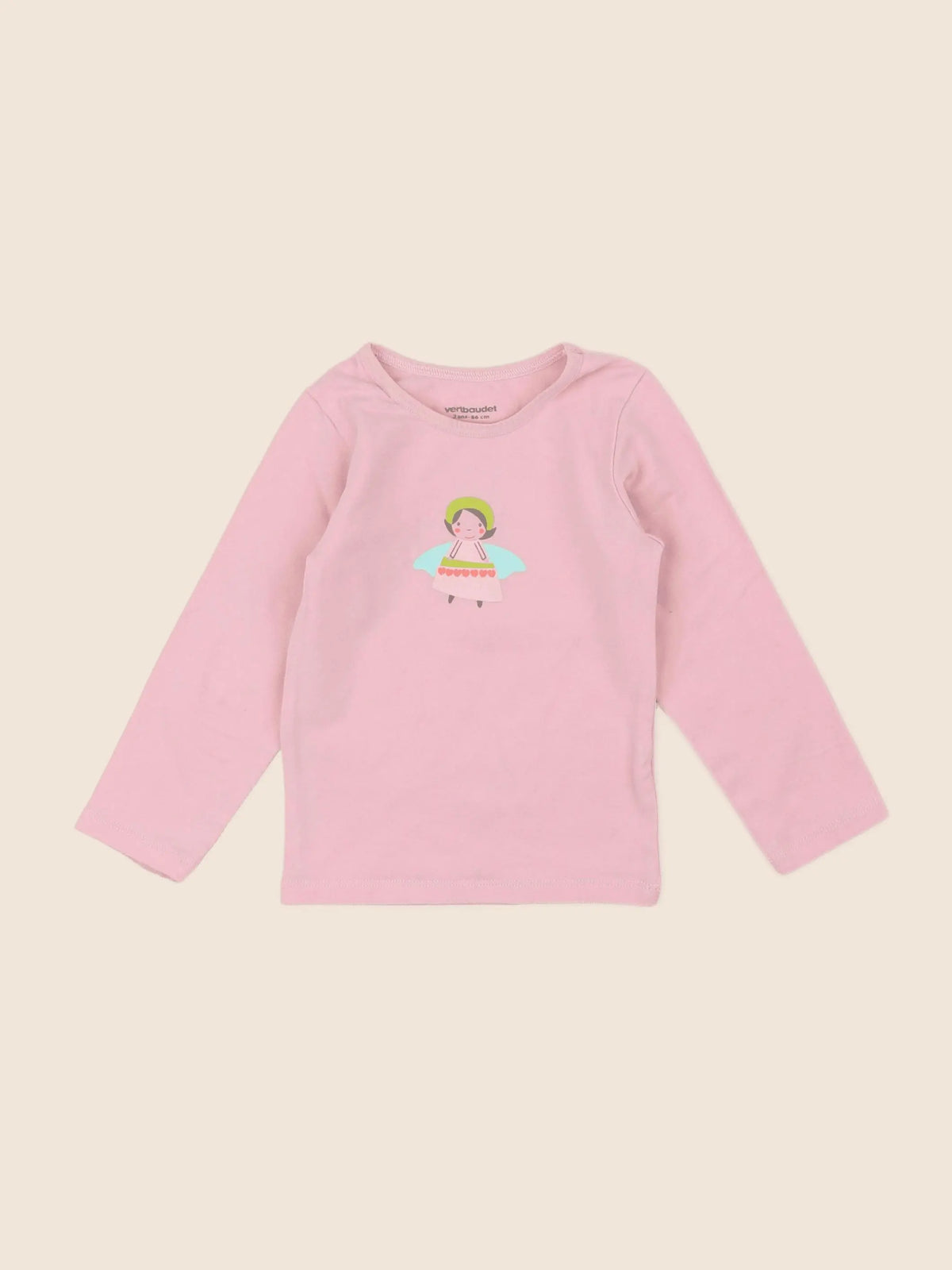 Vertbaudet - tee-shirt rose - 2 ans