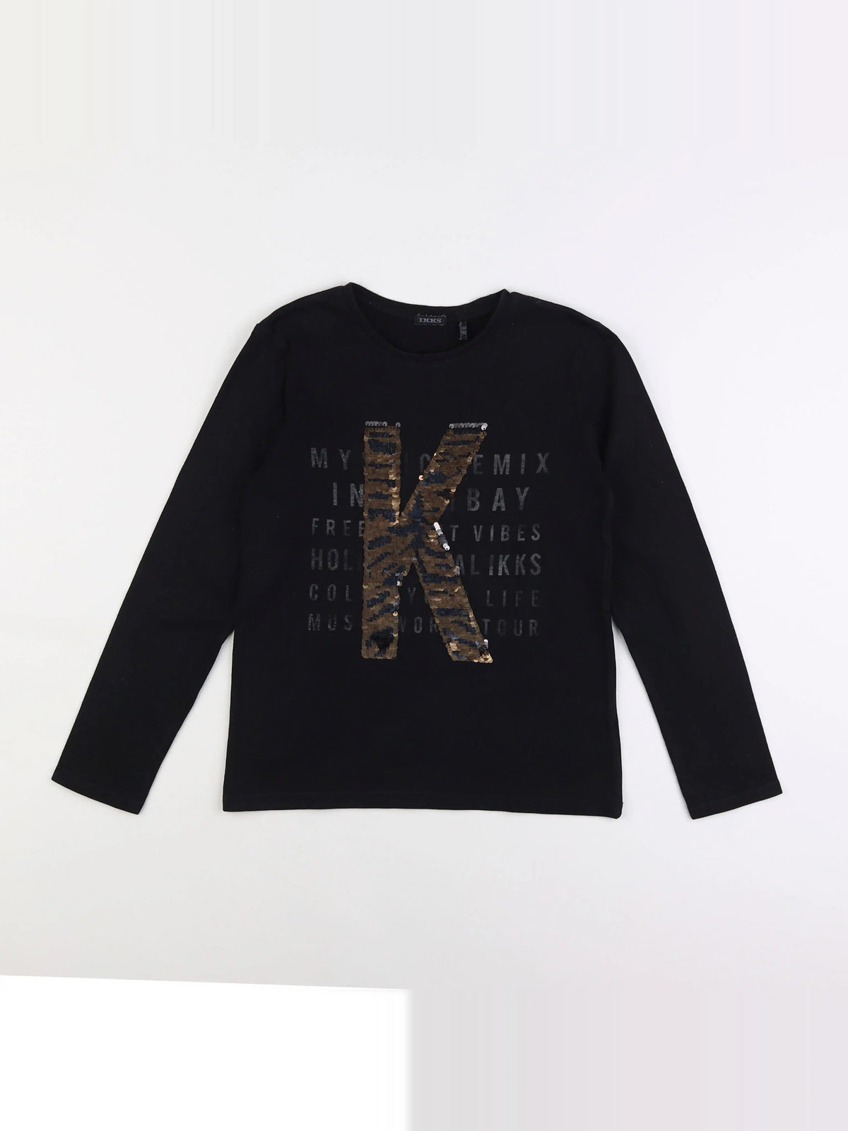 IKKS - tee-shirt noir - 10 ans