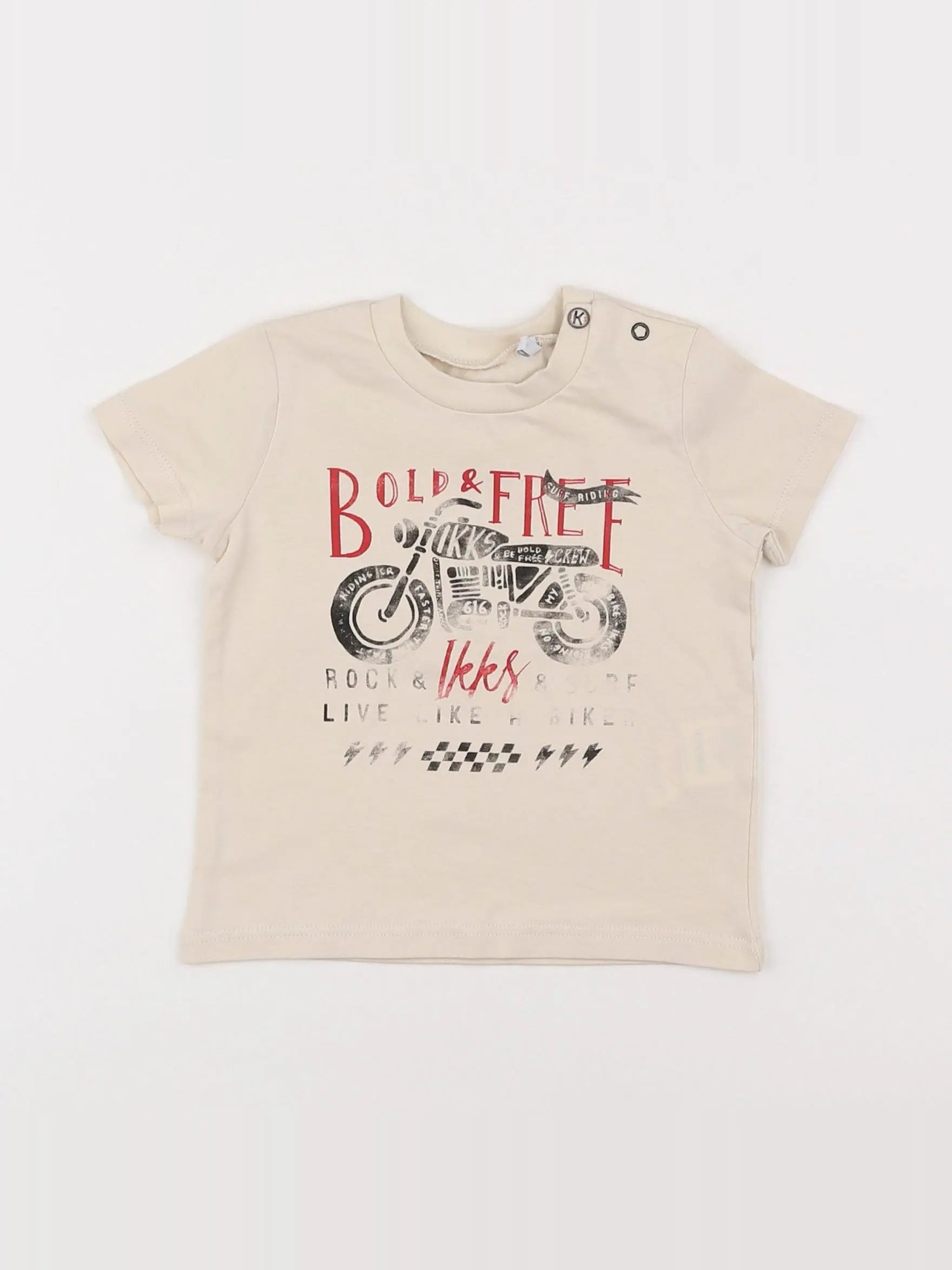 IKKS - tee-shirt beige - 6 mois