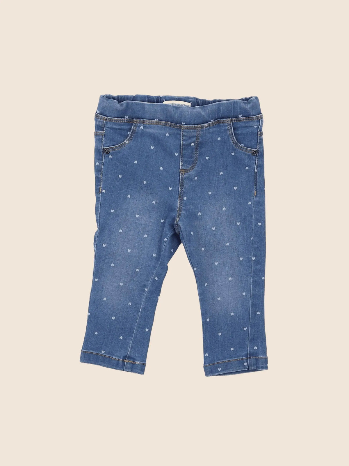 Vertbaudet - jegging bleu - 12 mois