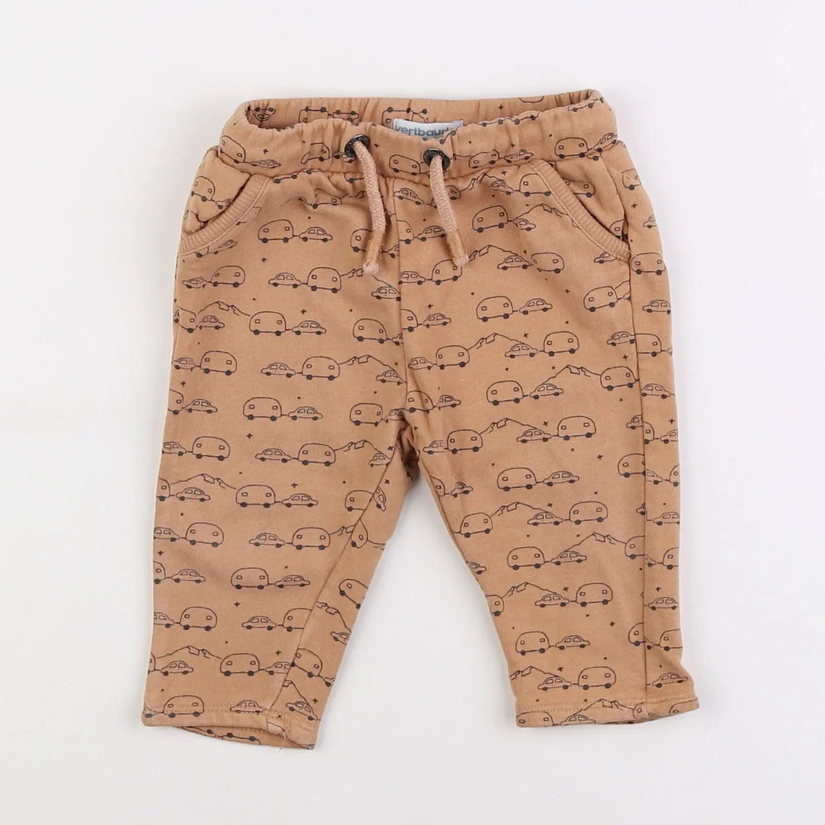 Vertbaudet - pantalon marron - 12 mois
