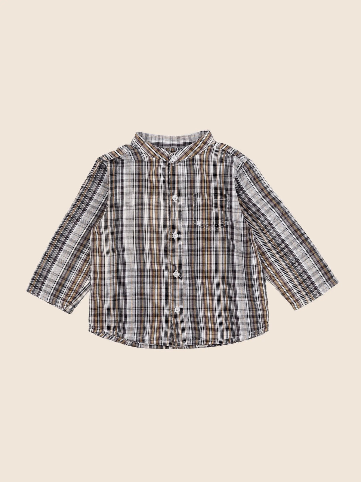 Boutchou - chemise marron - 18 mois