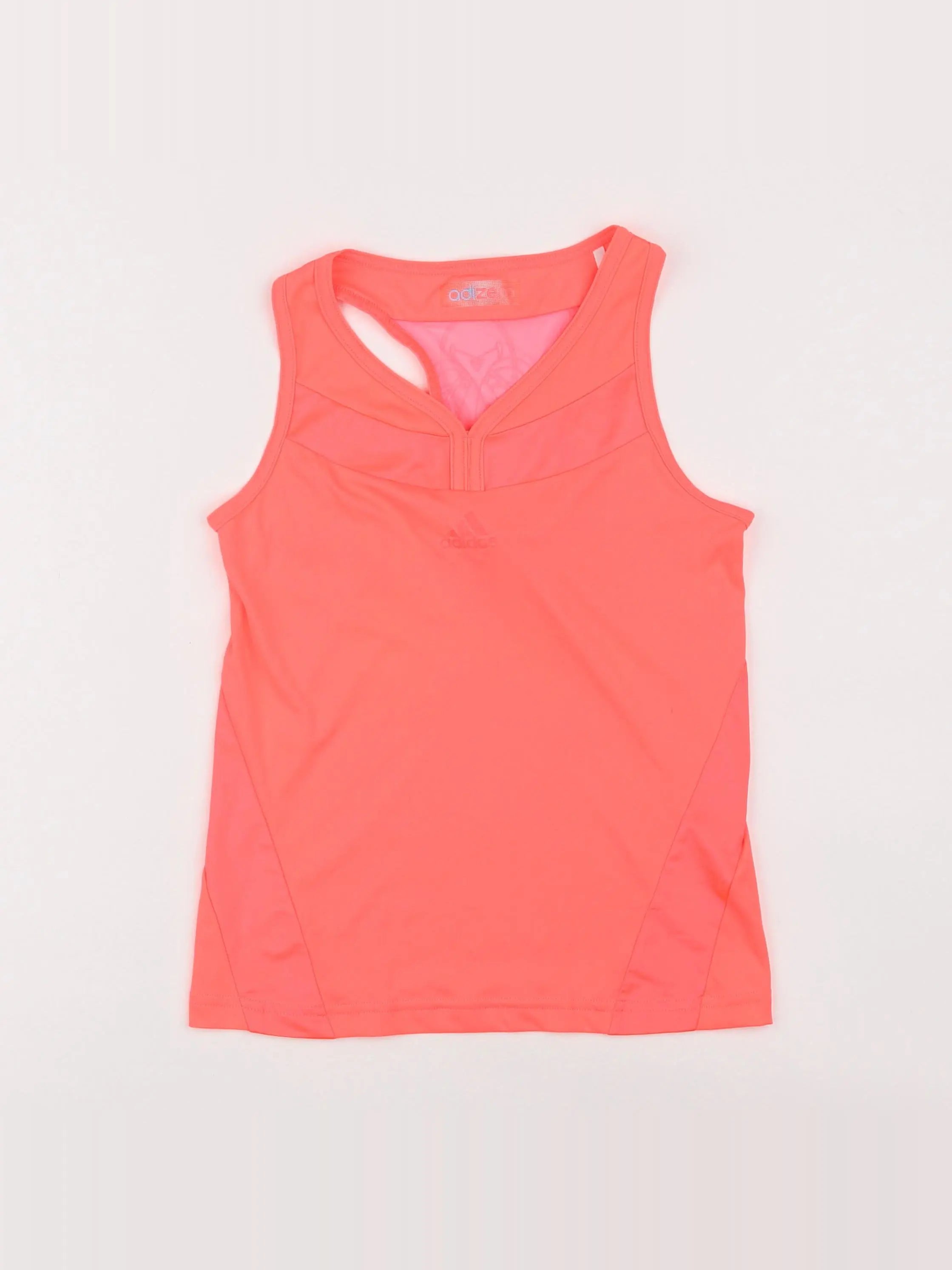 Adidas - débardeur rose fluo - 9/10 ans