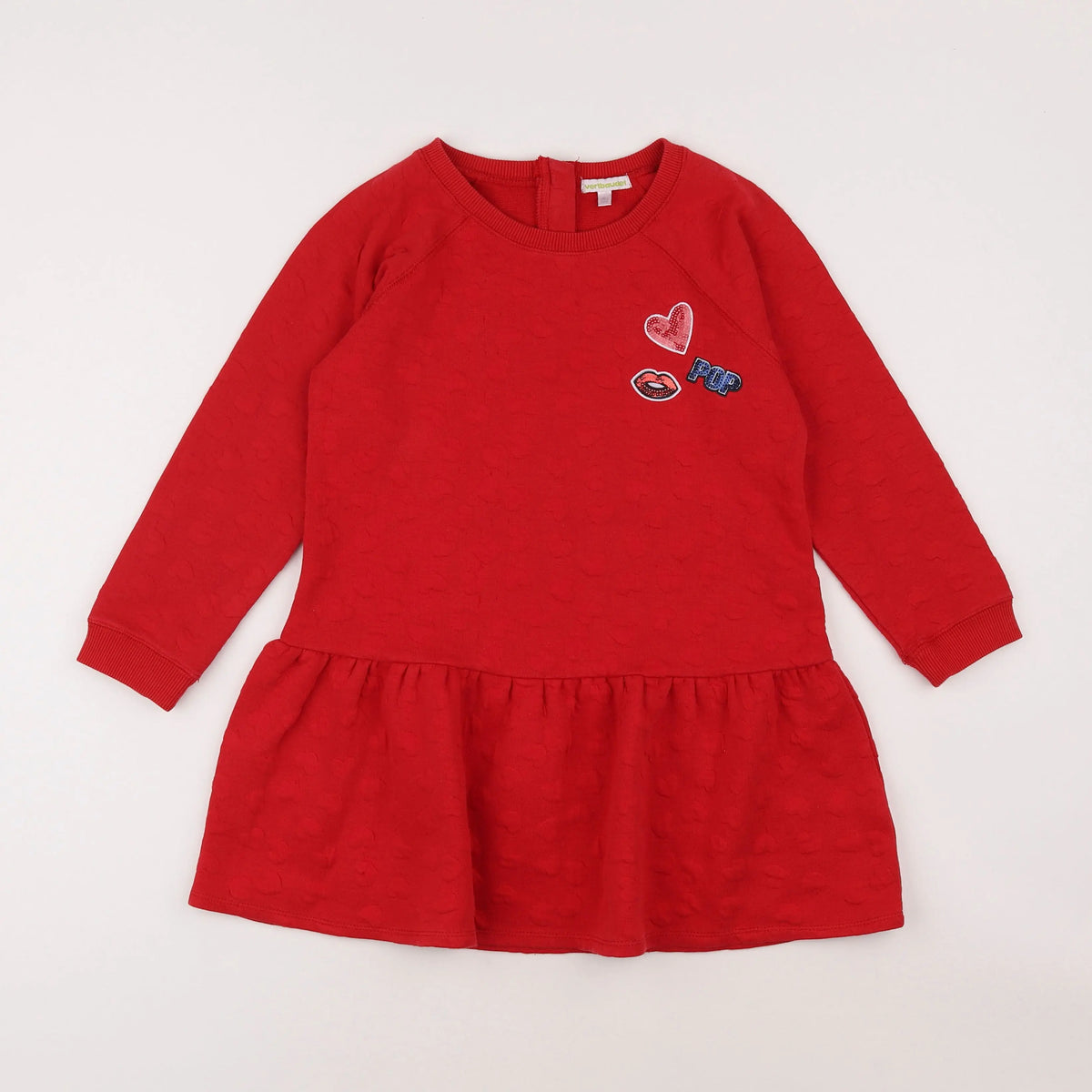 Vertbaudet - robe rouge - 8 ans