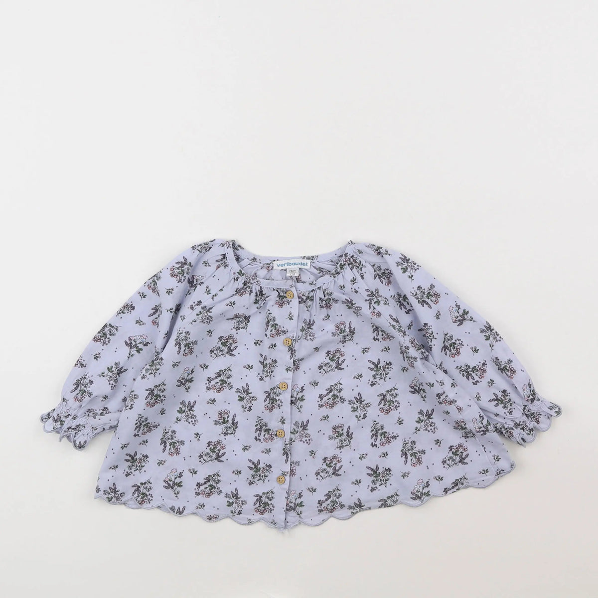 Vertbaudet - blouse bleu - 12 mois