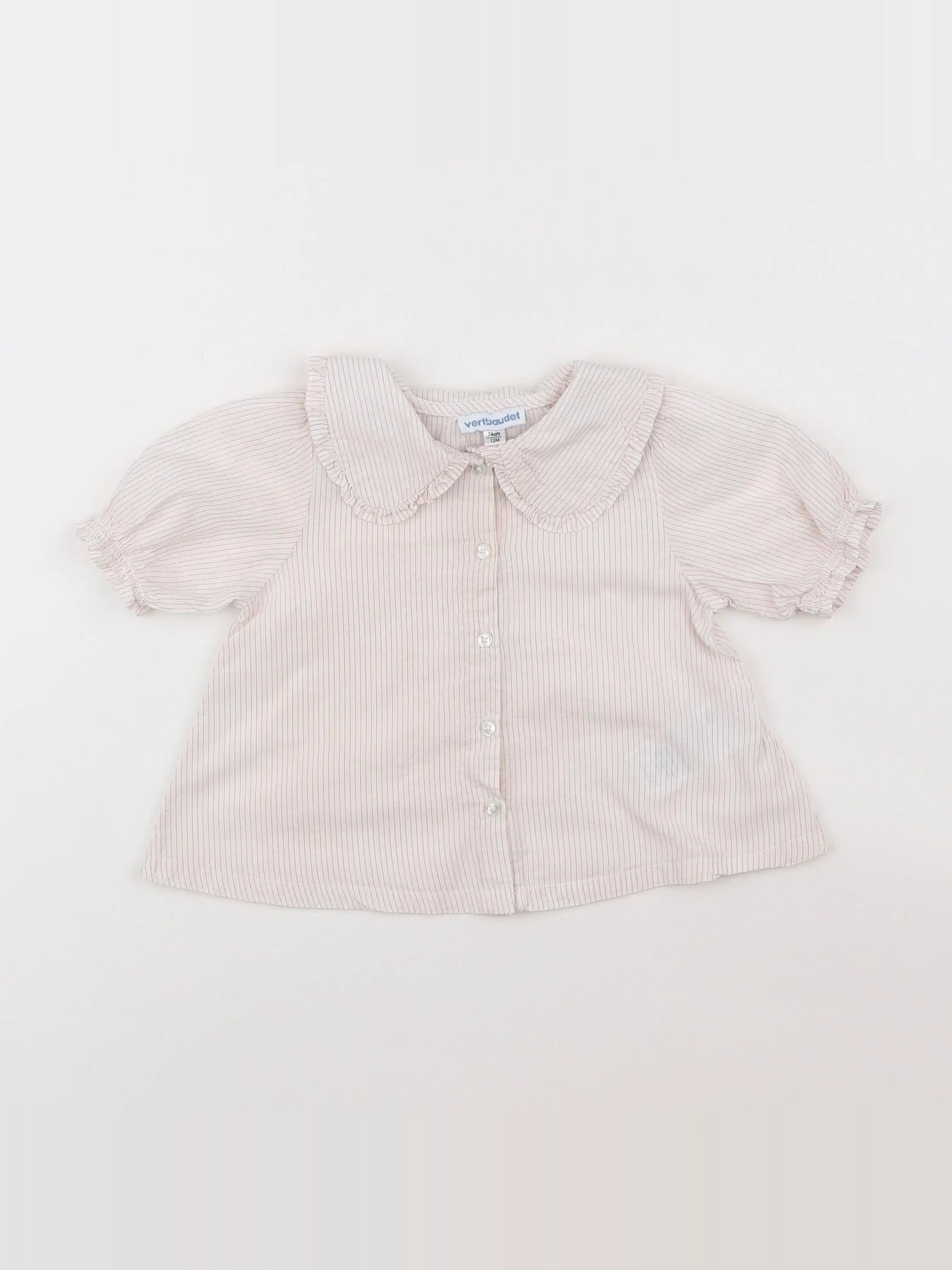 Vertbaudet - blouse beige - 12 mois