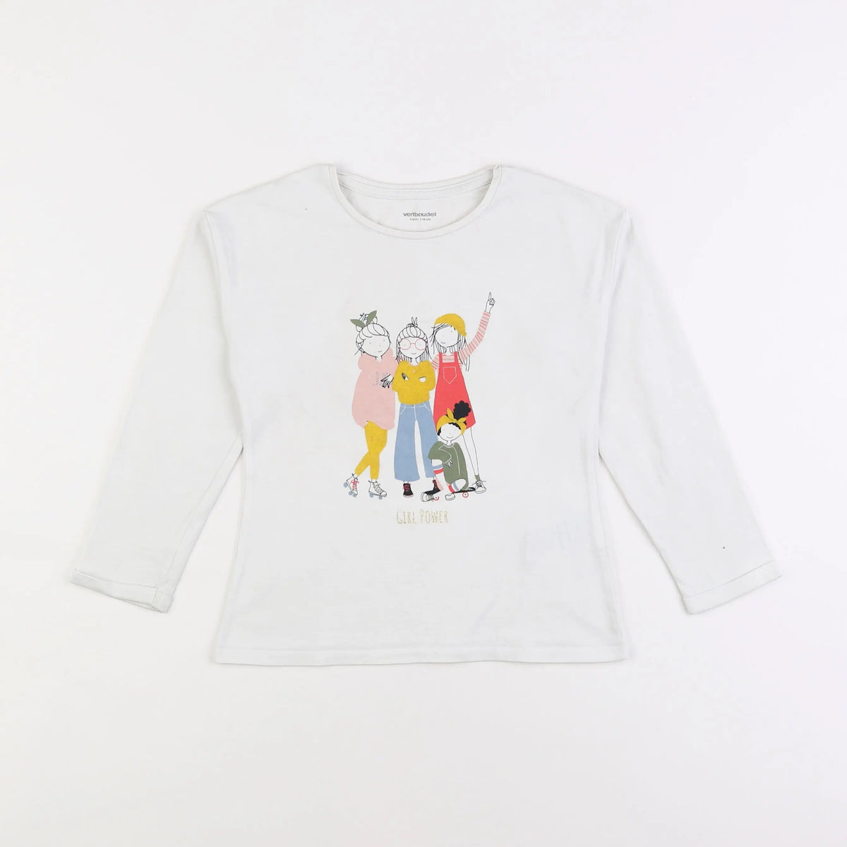Vertbaudet - tee-shirt blanc - 6 ans