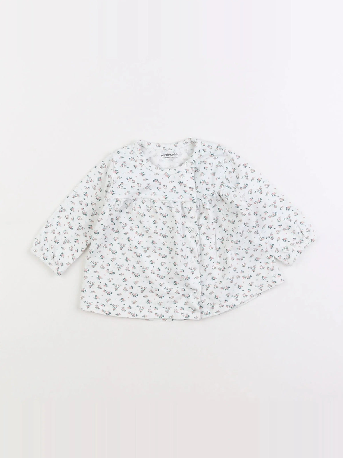 Vertbaudet - tee-shirt blanc - 3 mois