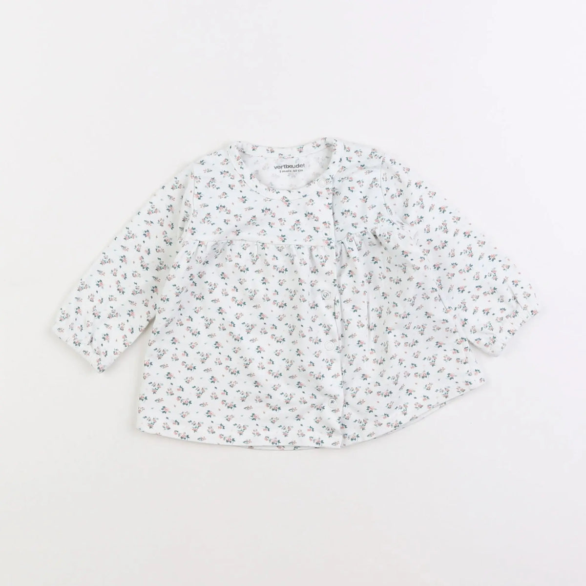 Vertbaudet - tee-shirt blanc - 3 mois