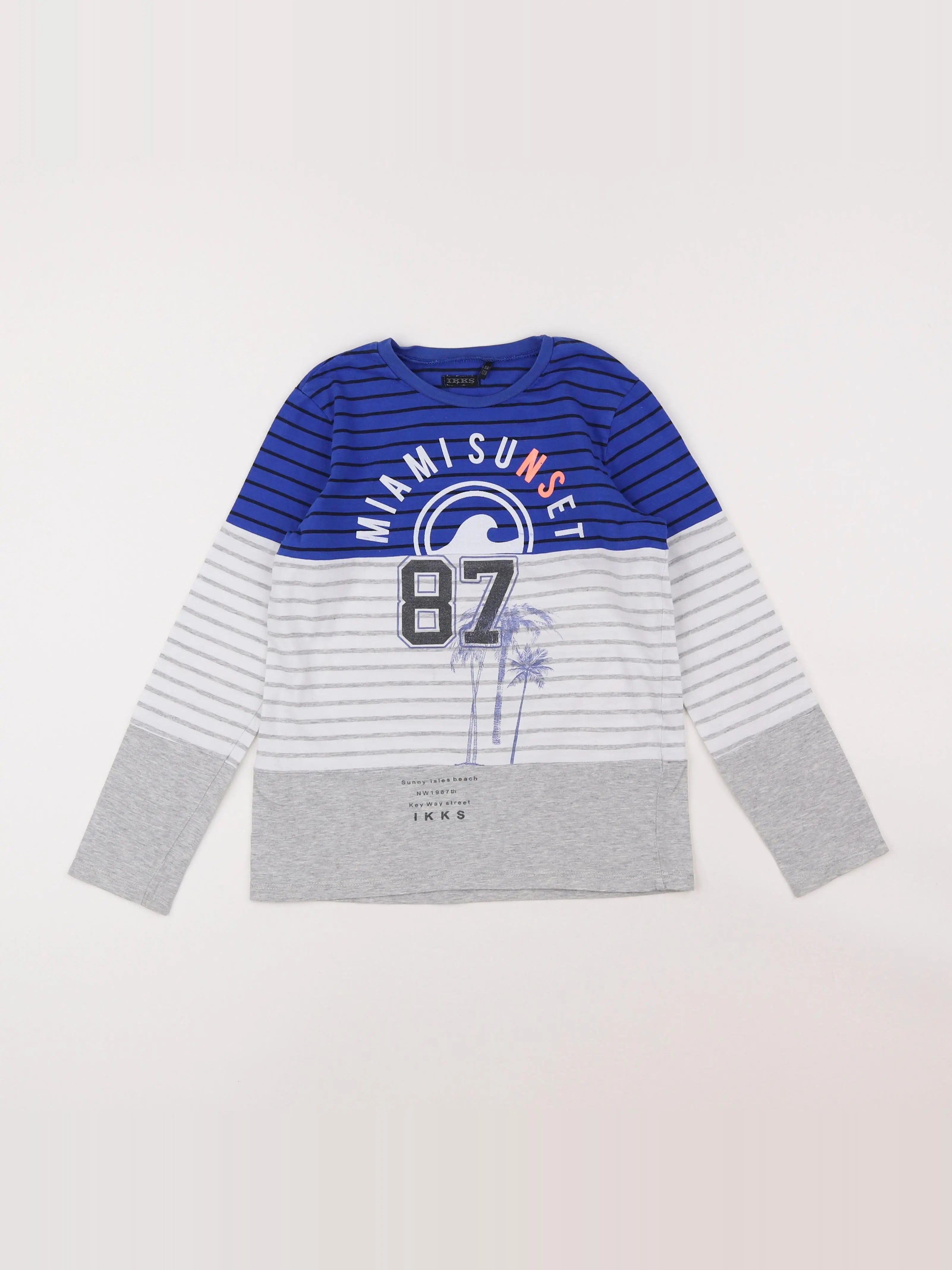 IKKS - tee-shirt bleu - 8 ans