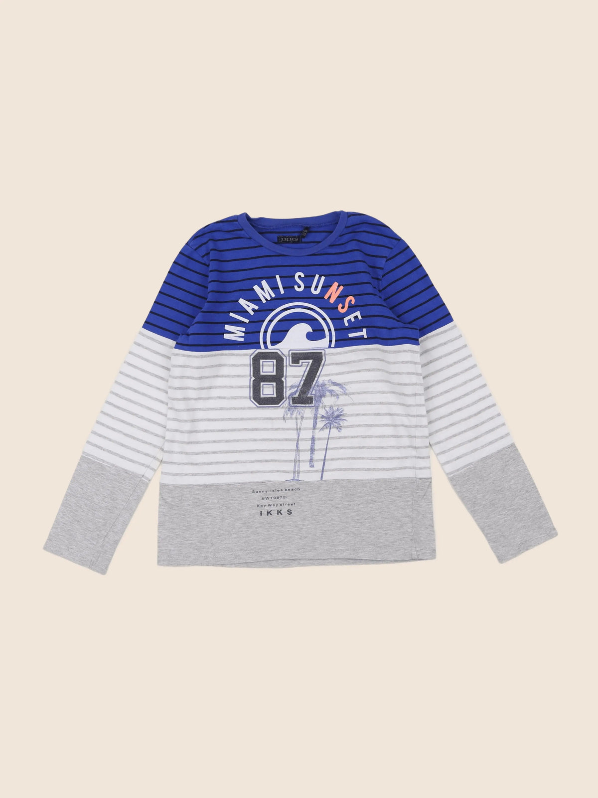 IKKS - tee-shirt bleu - 8 ans
