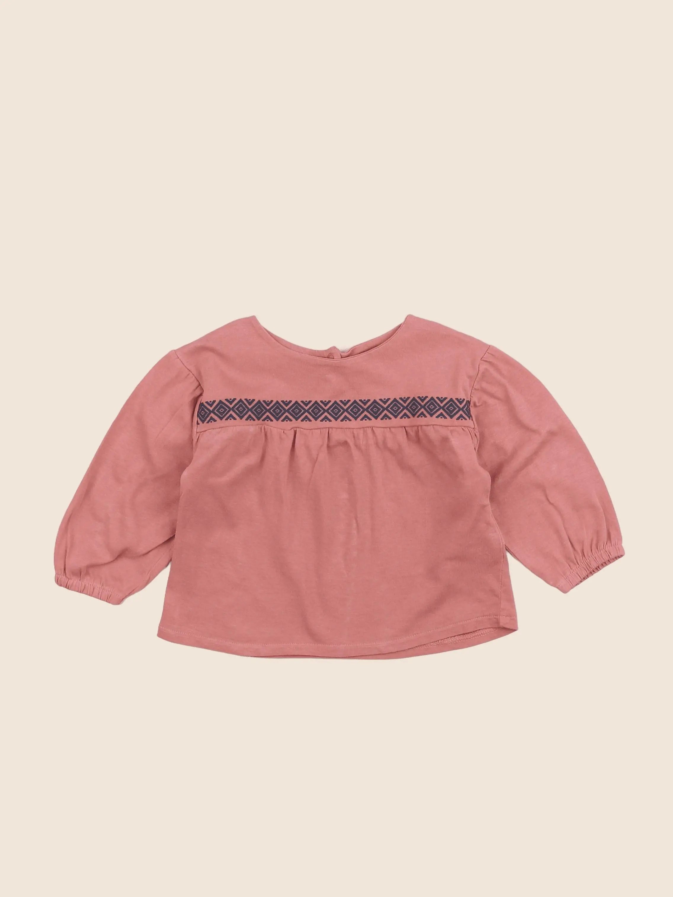 Vertbaudet - tee-shirt rose - 12 mois