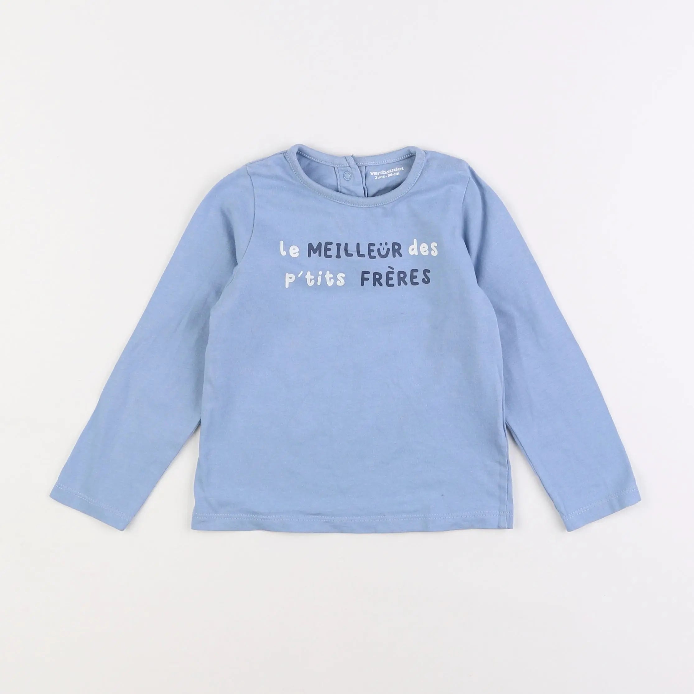 Vertbaudet - tee-shirt bleu - 2 ans
