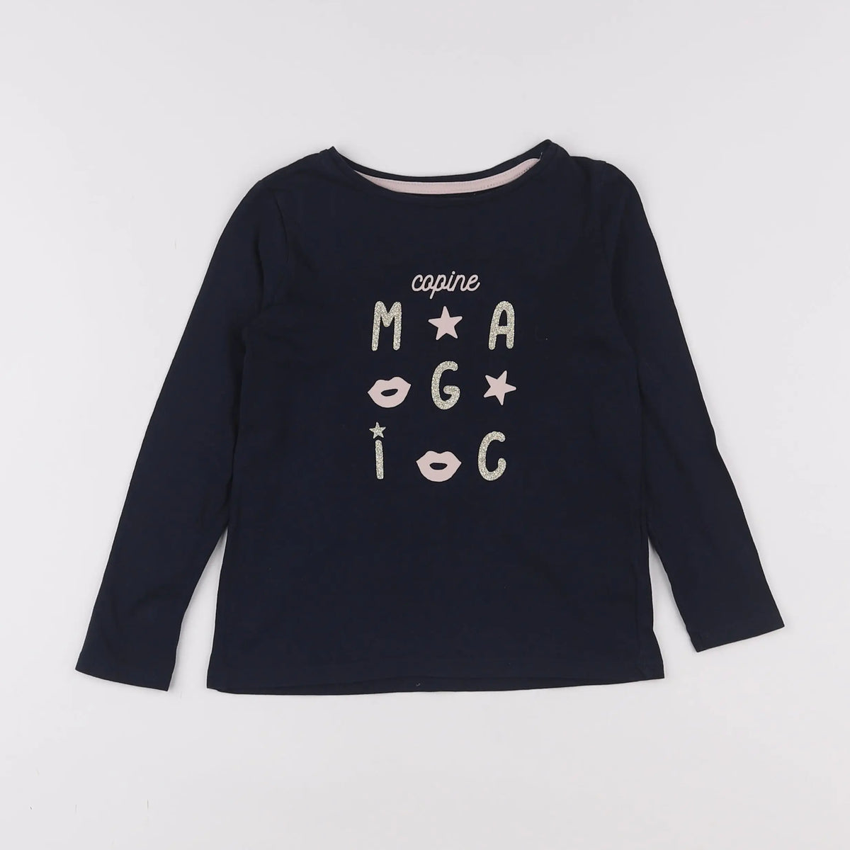 Vertbaudet - tee-shirt bleu - 5 ans