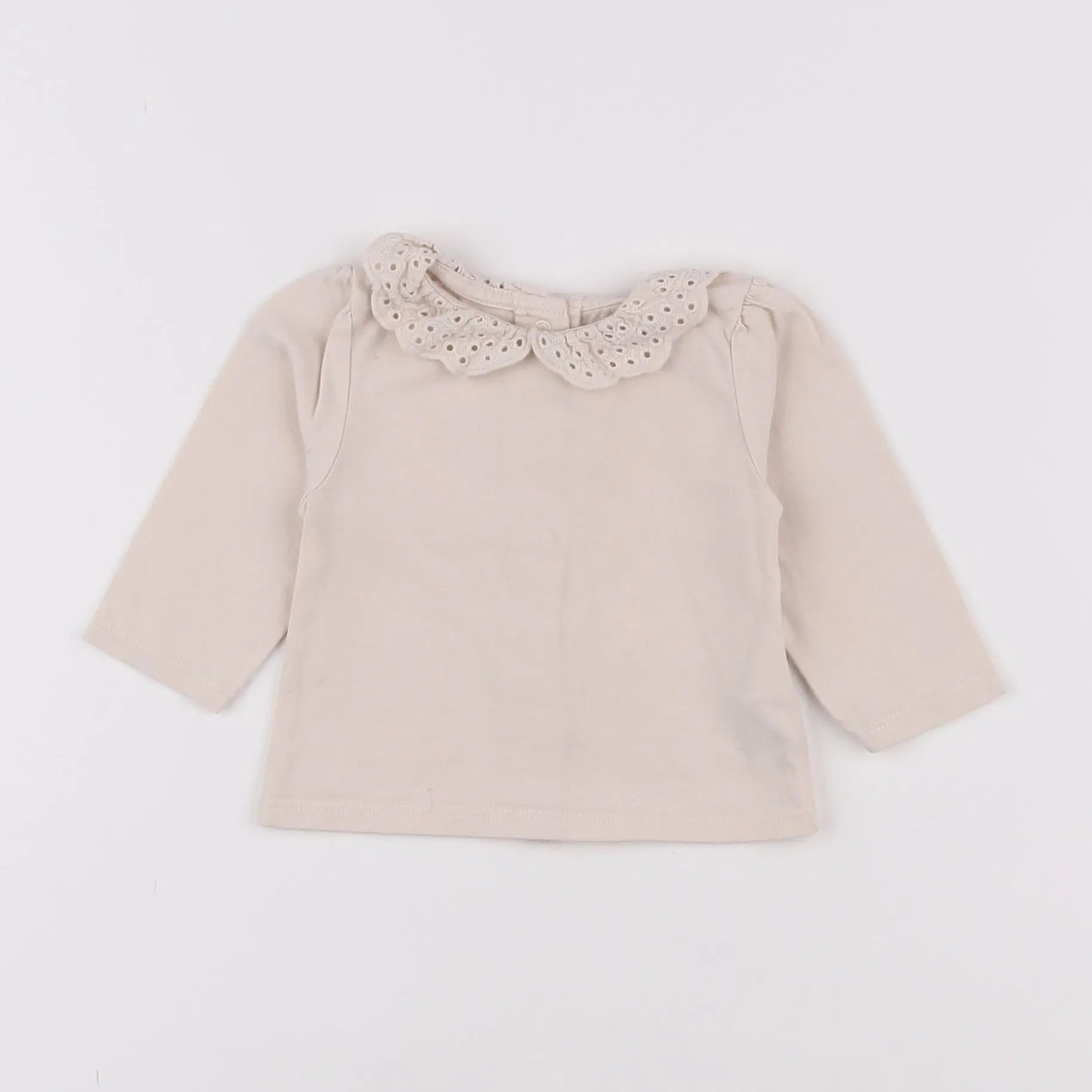 Vertbaudet - tee-shirt beige - 3 mois