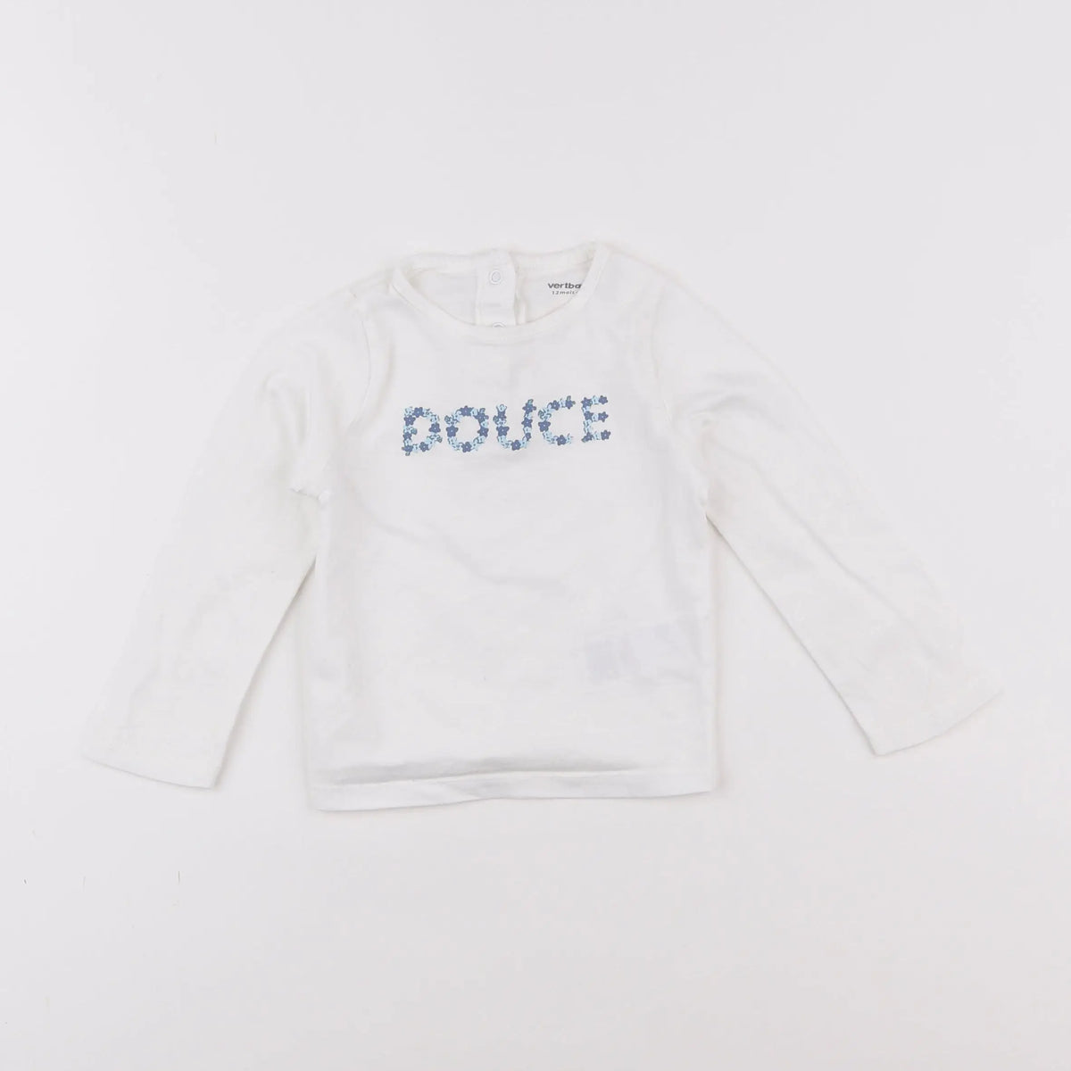 Vertbaudet - tee-shirt blanc - 12 mois