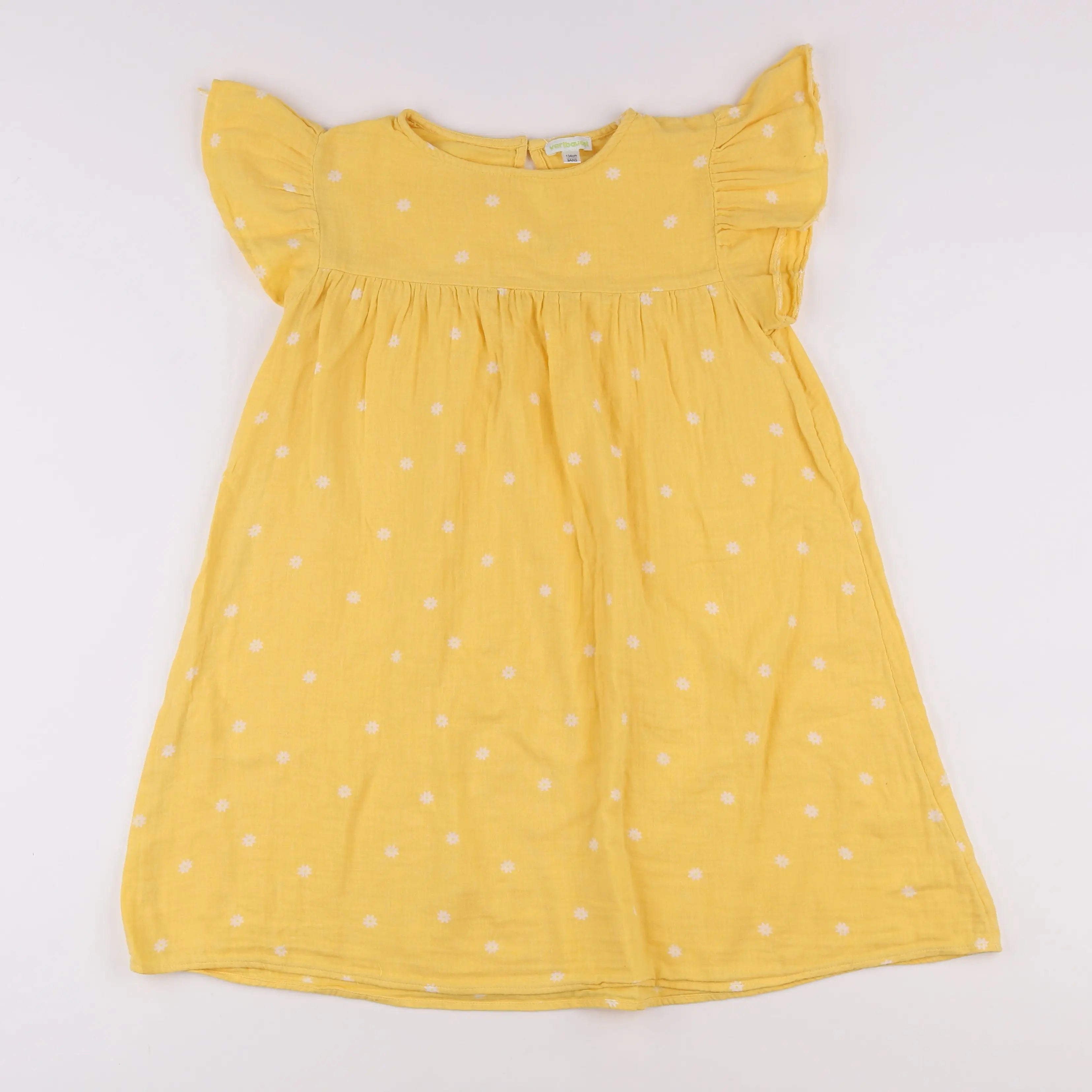 Vertbaudet - robe jaune - 9 ans