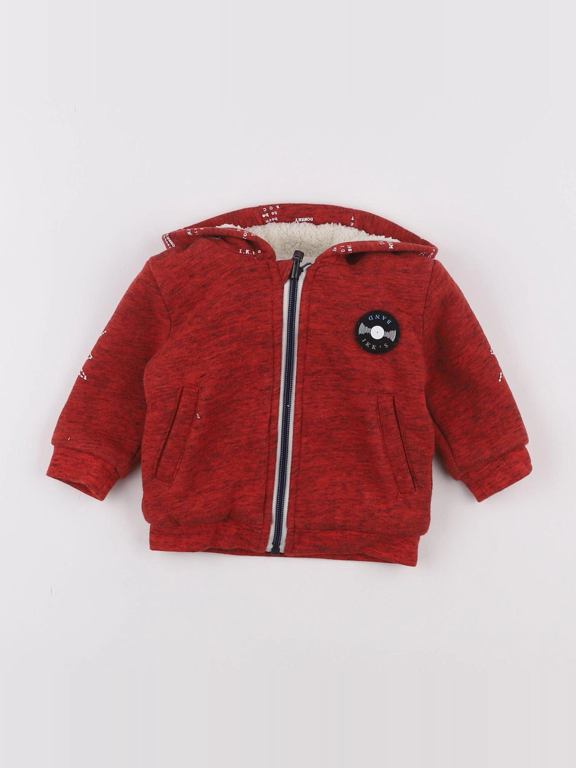 IKKS - veste doublé rouge - 6 mois