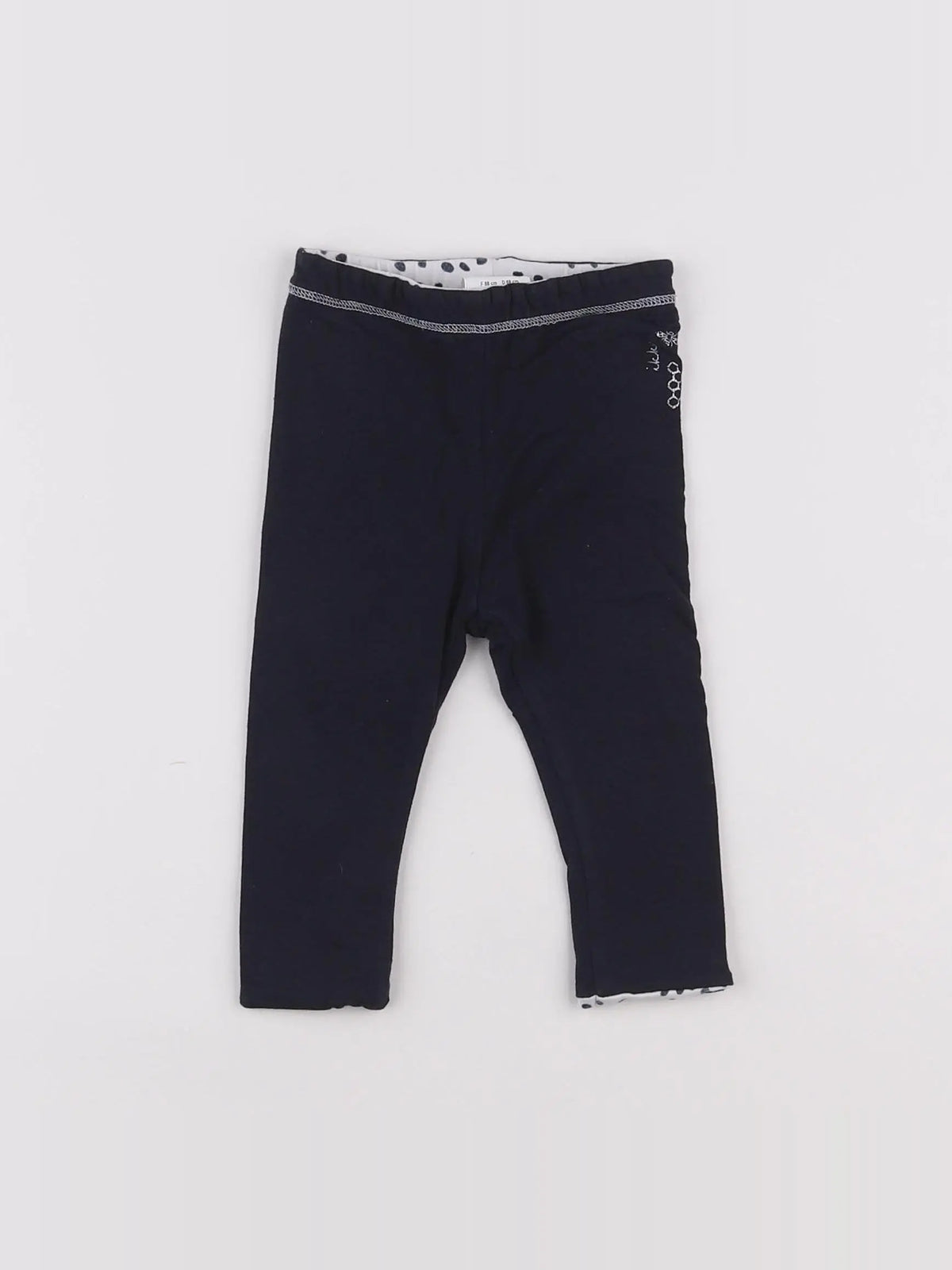 IKKS - legging réversible bleu - 6 mois