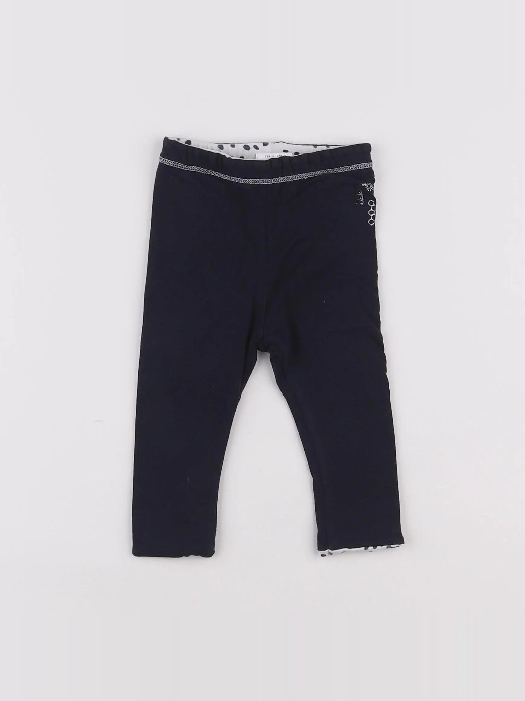 IKKS - legging réversible bleu - 6 mois