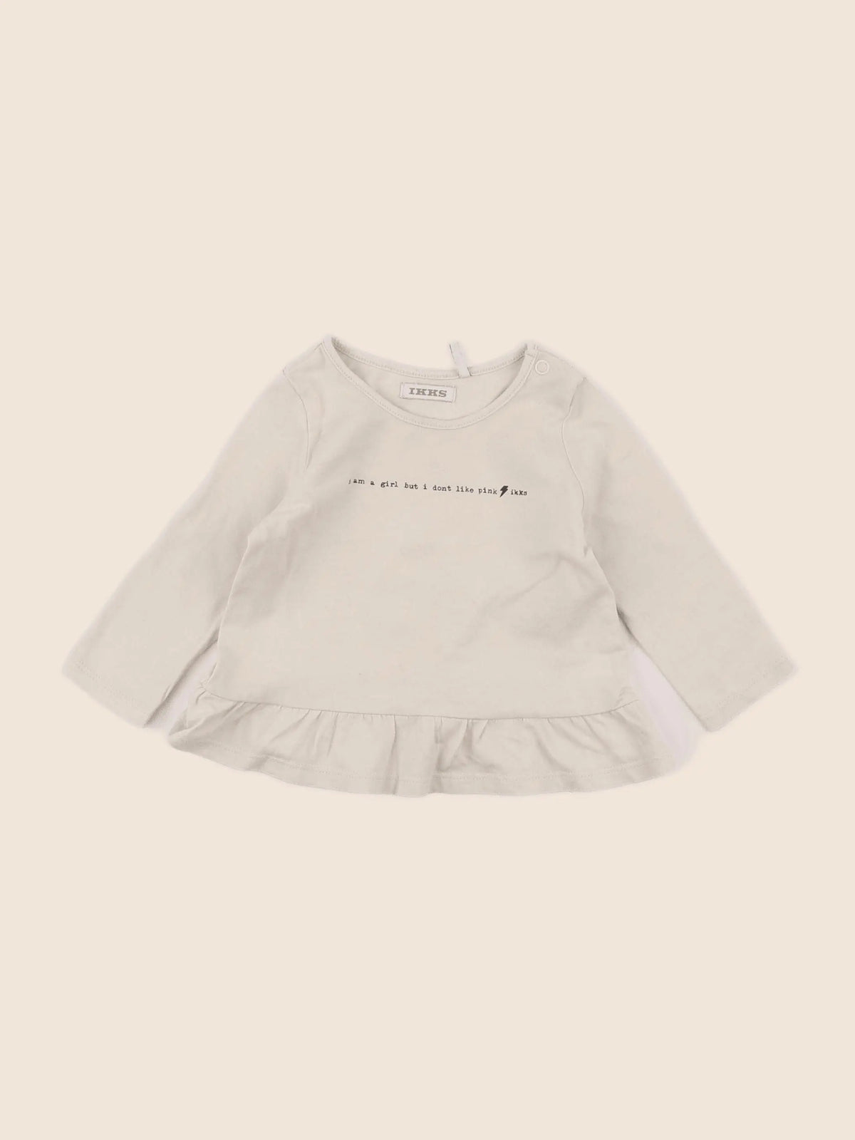 IKKS - tee-shirt beige - 6 mois