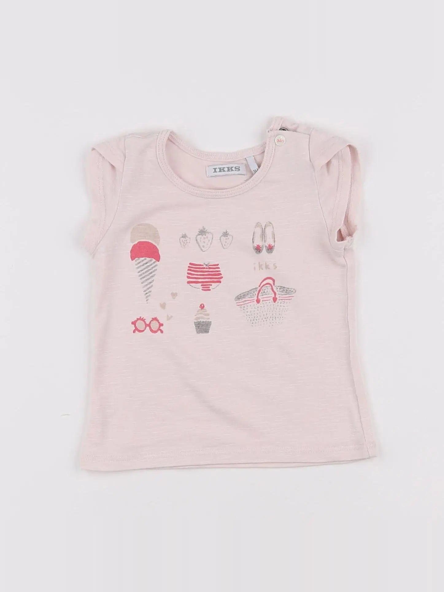 IKKS - tee-shirt rose - 3 mois