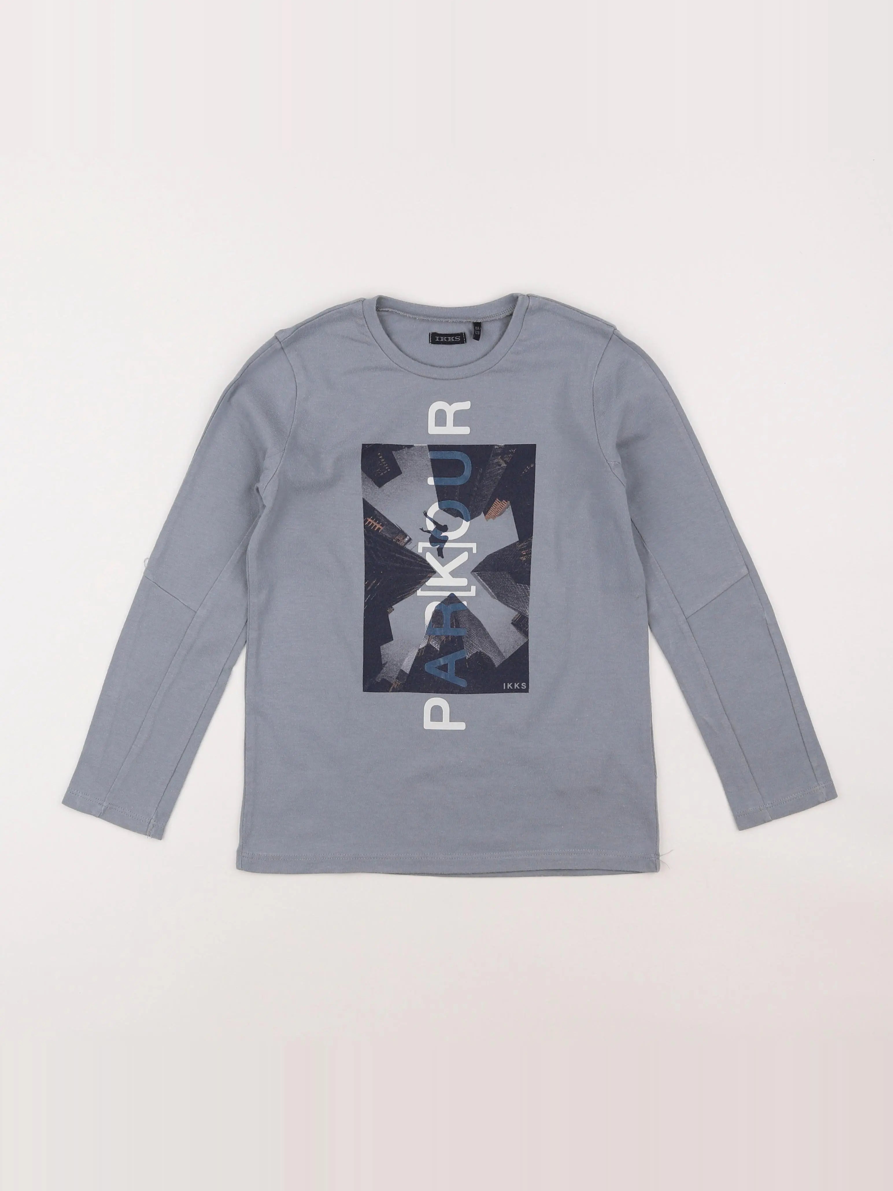 IKKS - tee-shirt gris - 8 ans