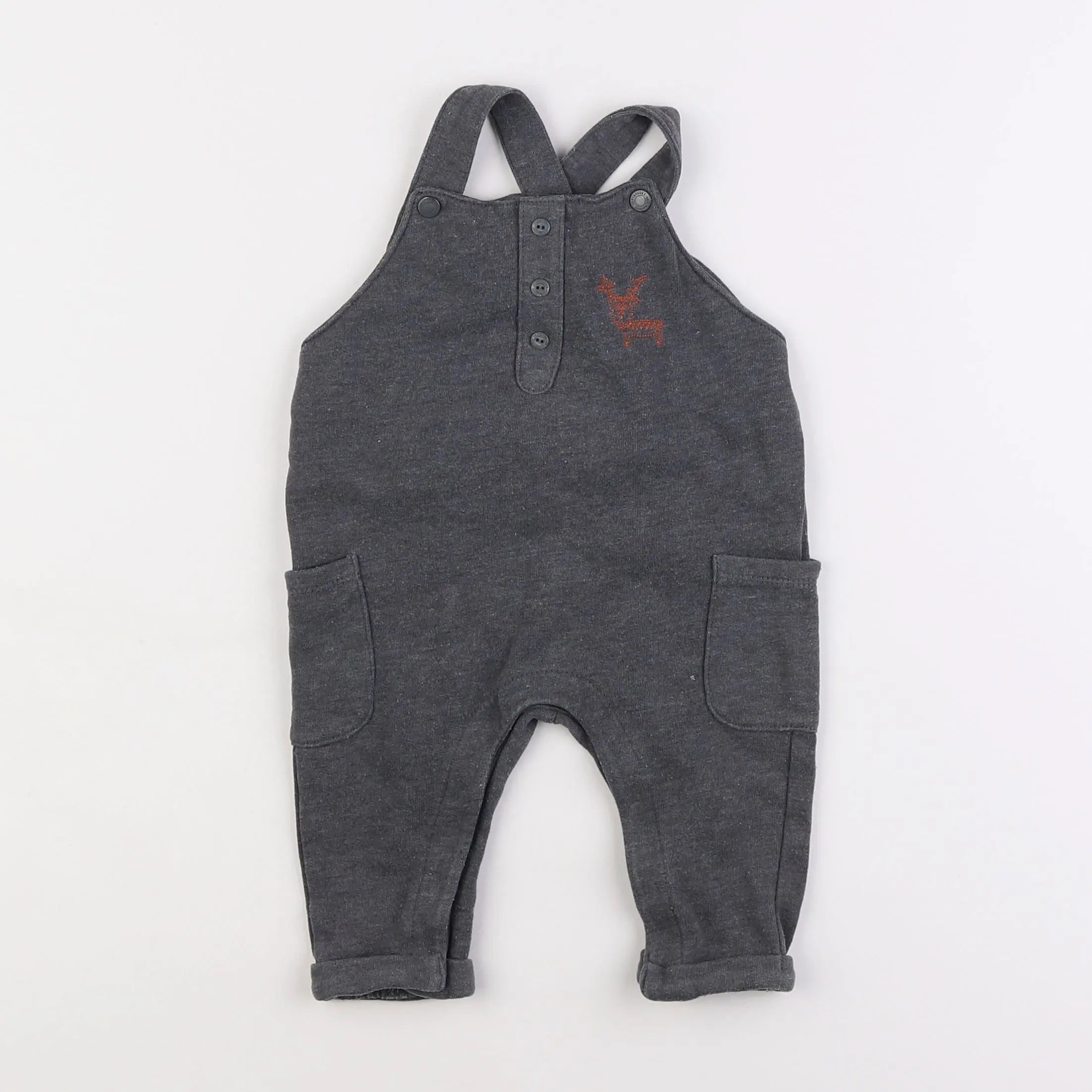 Vertbaudet - combinaison gris - 9 mois