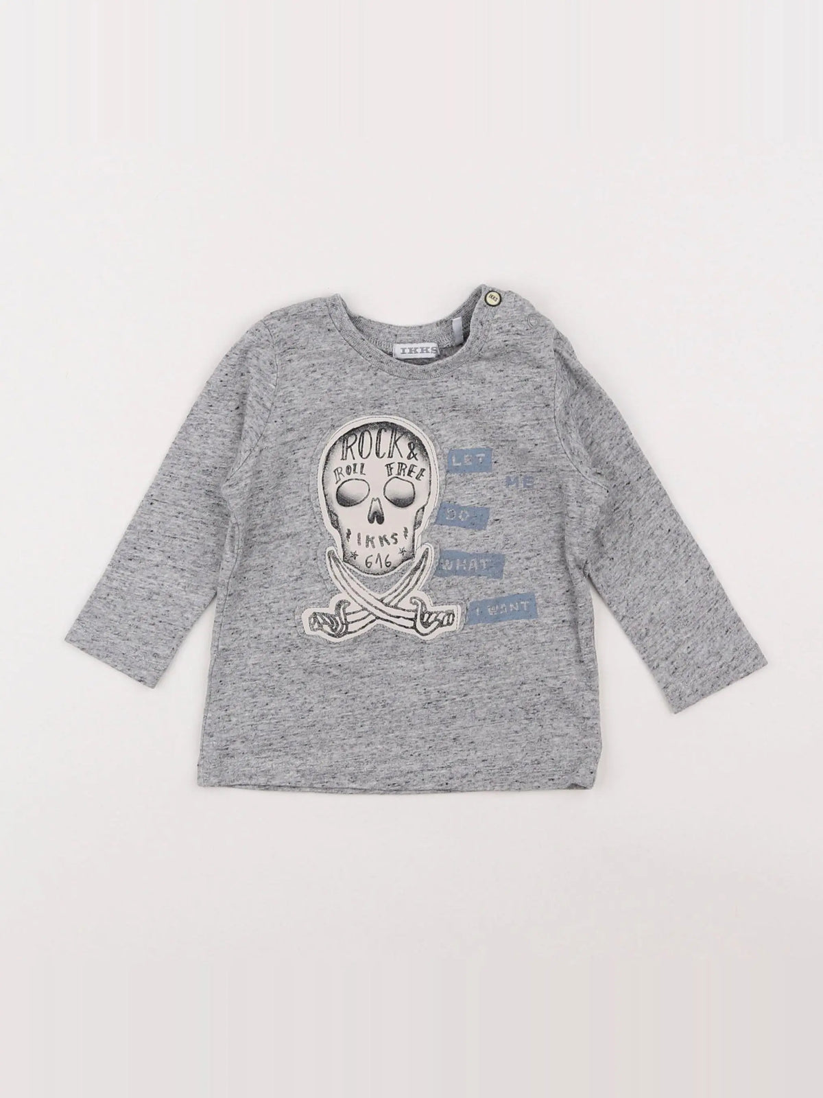 IKKS - tee-shirt gris - 6 mois