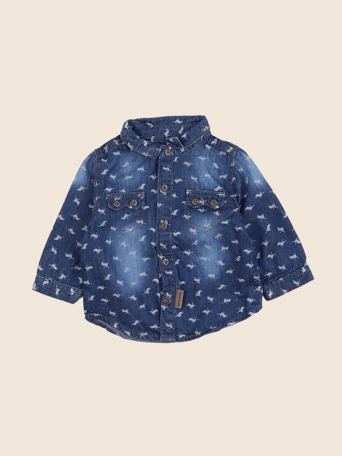 Vertbaudet - chemise bleu - 3 mois
